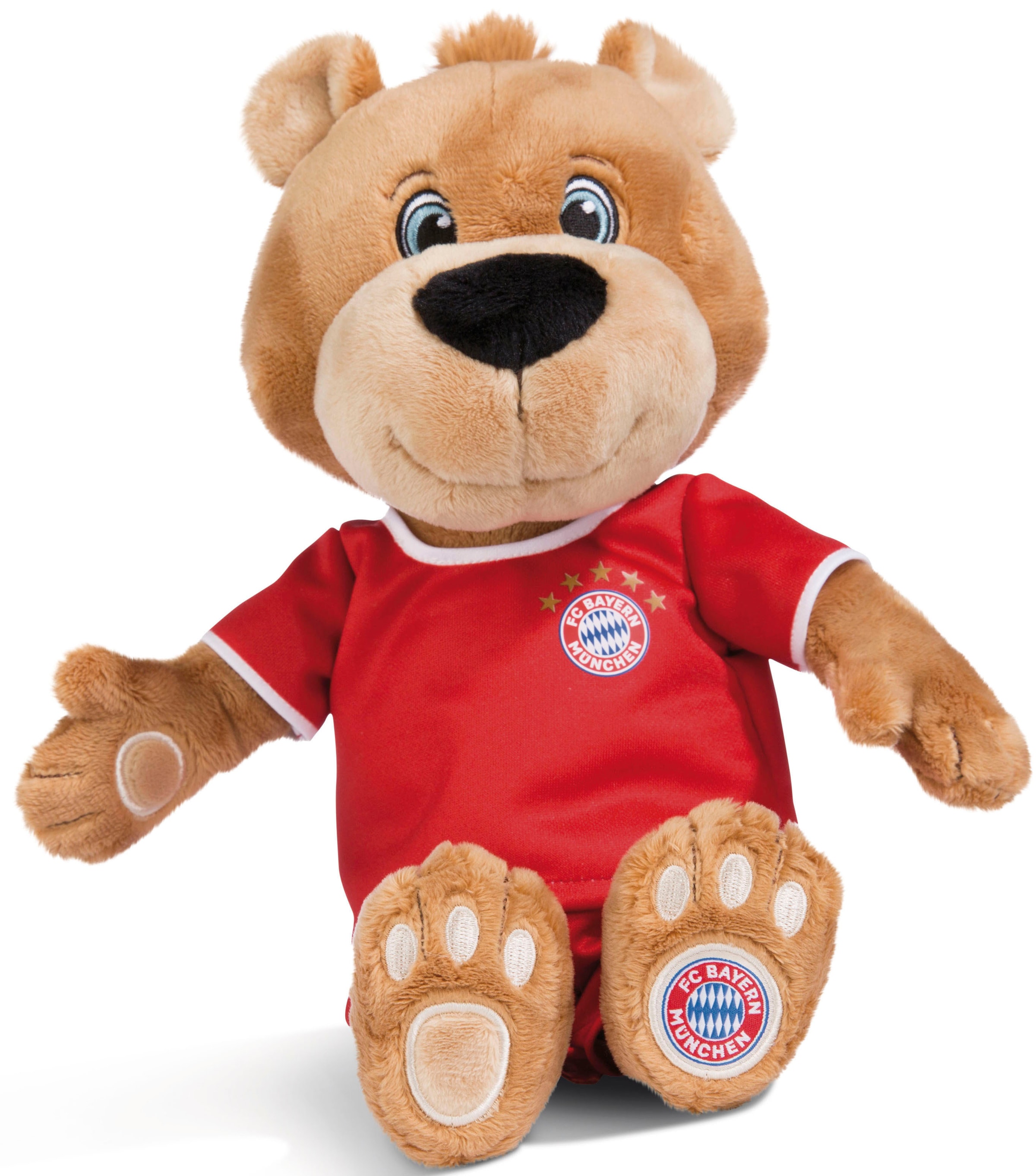 Nici Kuscheltier »FC BAYERN MÜNCHEN Bär Berni mit Trikot, 80 cm«, enthält recyceltes Material (Global Recycled Standard)