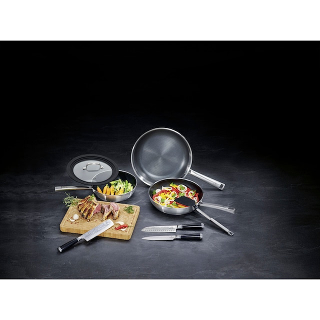 (Set, International BAUR Induktion CHEF Edelstahl Pfannen-Set Cuisine«, | CUISINE »Chef tlg.), 5 18/10,