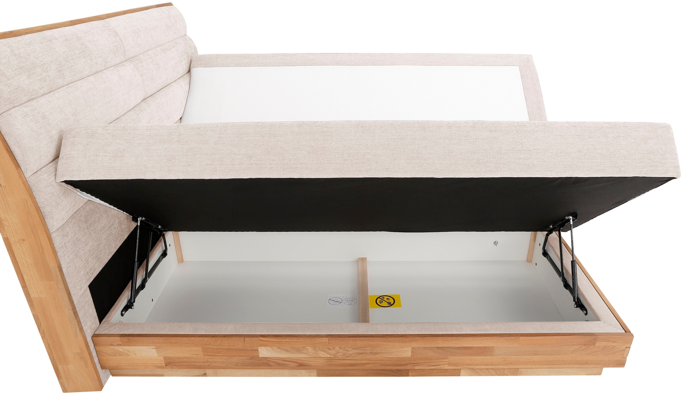 OTTO products Boxspringbett »Jenna«, ohne LED-Beleuchtung, mit zertifizierten, recycelten Bezugsstoffen