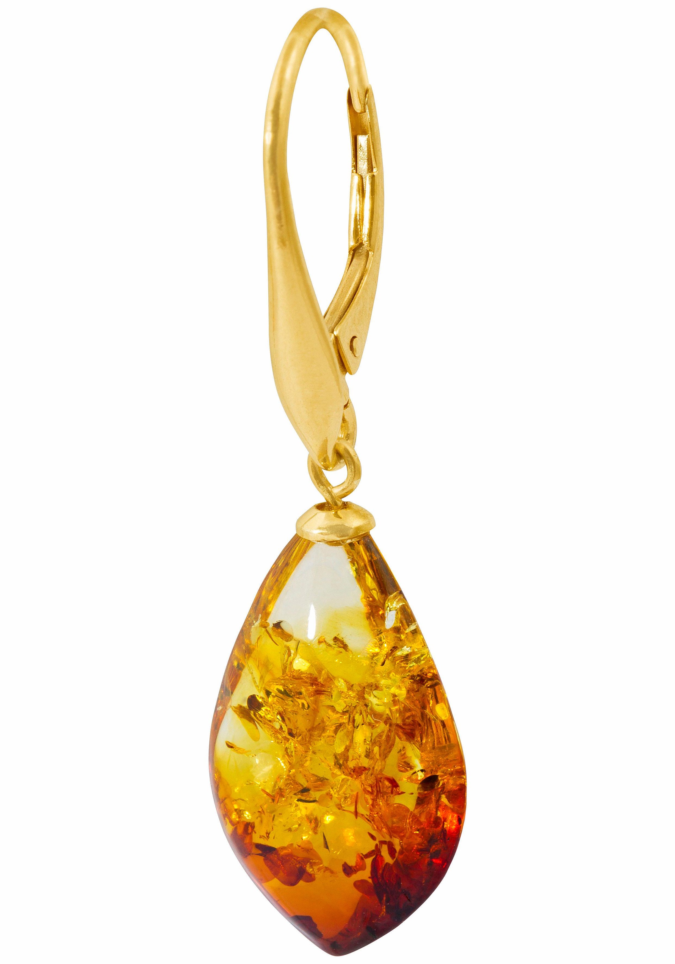 Firetti Drop Earrings Yellow Gold Amber 3
