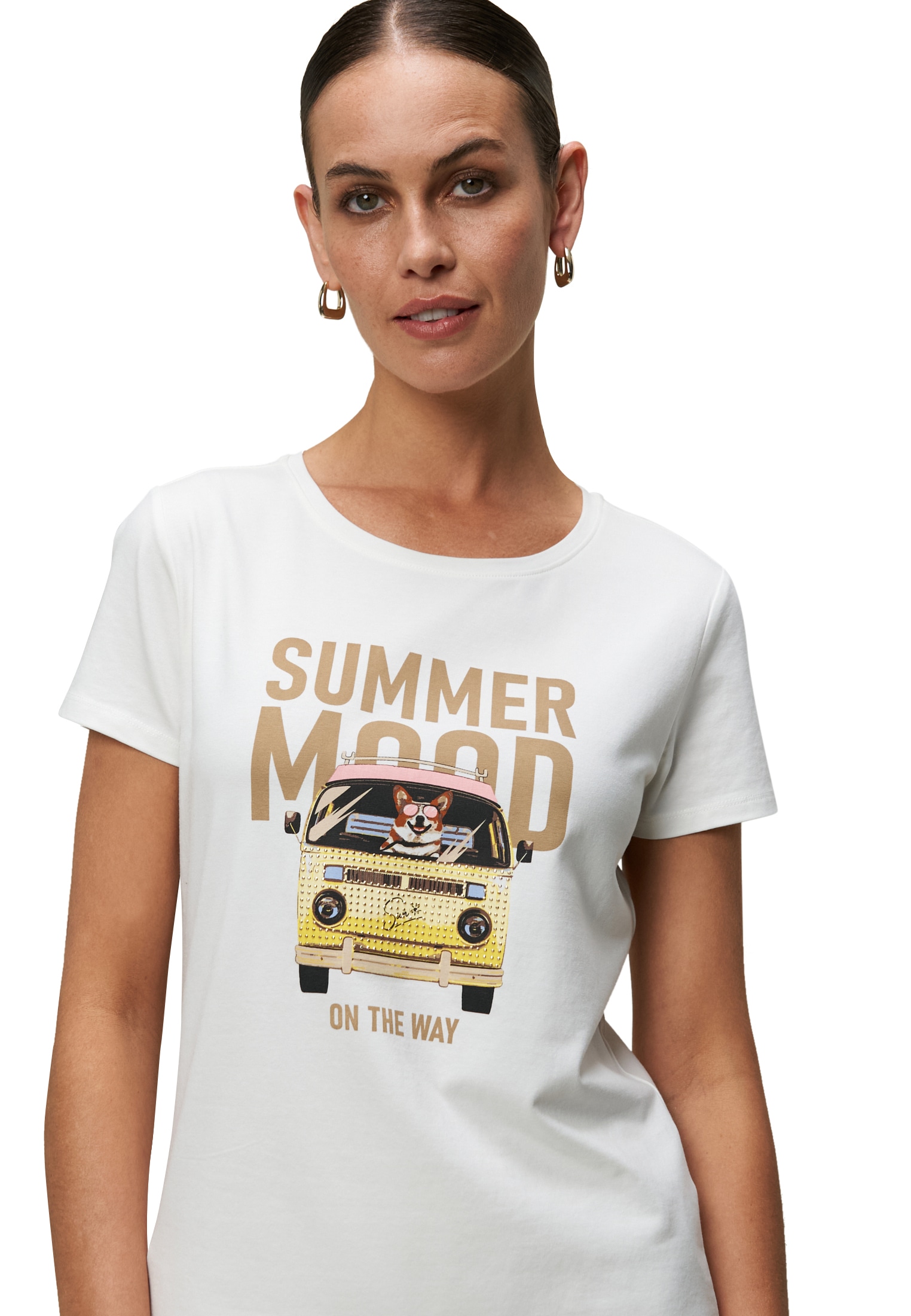 Zero Kurzarmshirt »zero Damen Shirt mit Summer Mood Print«, (1 tlg.), weiteres Detail