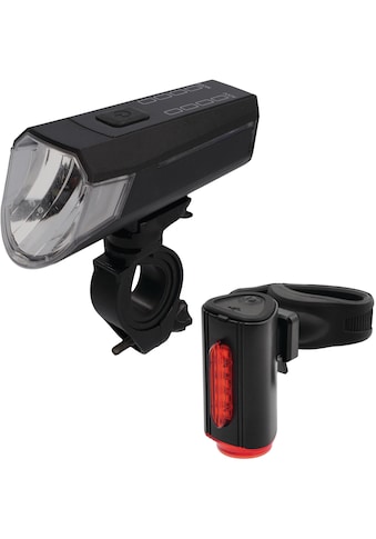 Fahrradbeleuchtung »Akku-USB-LED Bel.-Set Bodenbel. 80 Lux«, (4, Front- und Rücklicht)