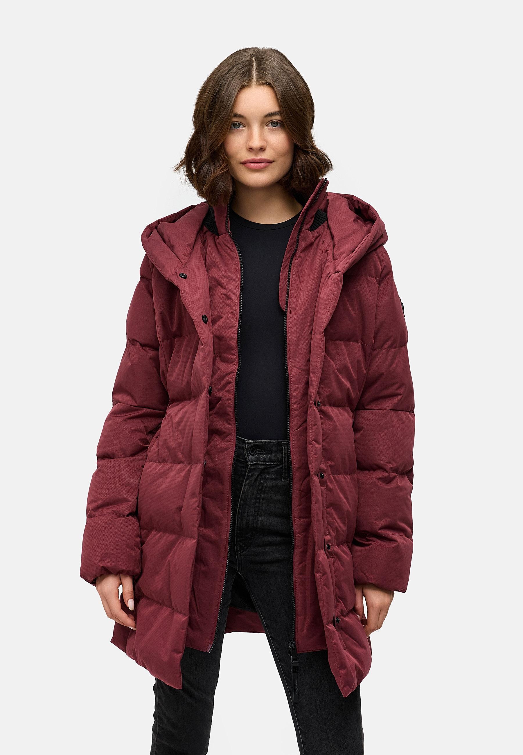 Ragwear Steppmantel »Niani YOUMODO«, Warmer Wintermantel mit hohem Kragen und Kapuze