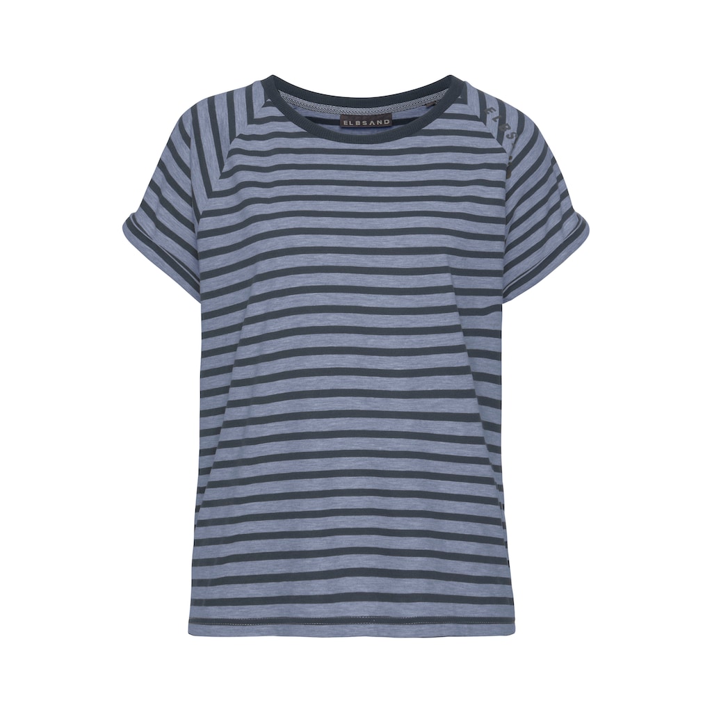 Elbsand Kurzarmshirt »Caira«, mit Streifen, T-Shirt aus Baumwoll-Mix, sportlich und bequem
