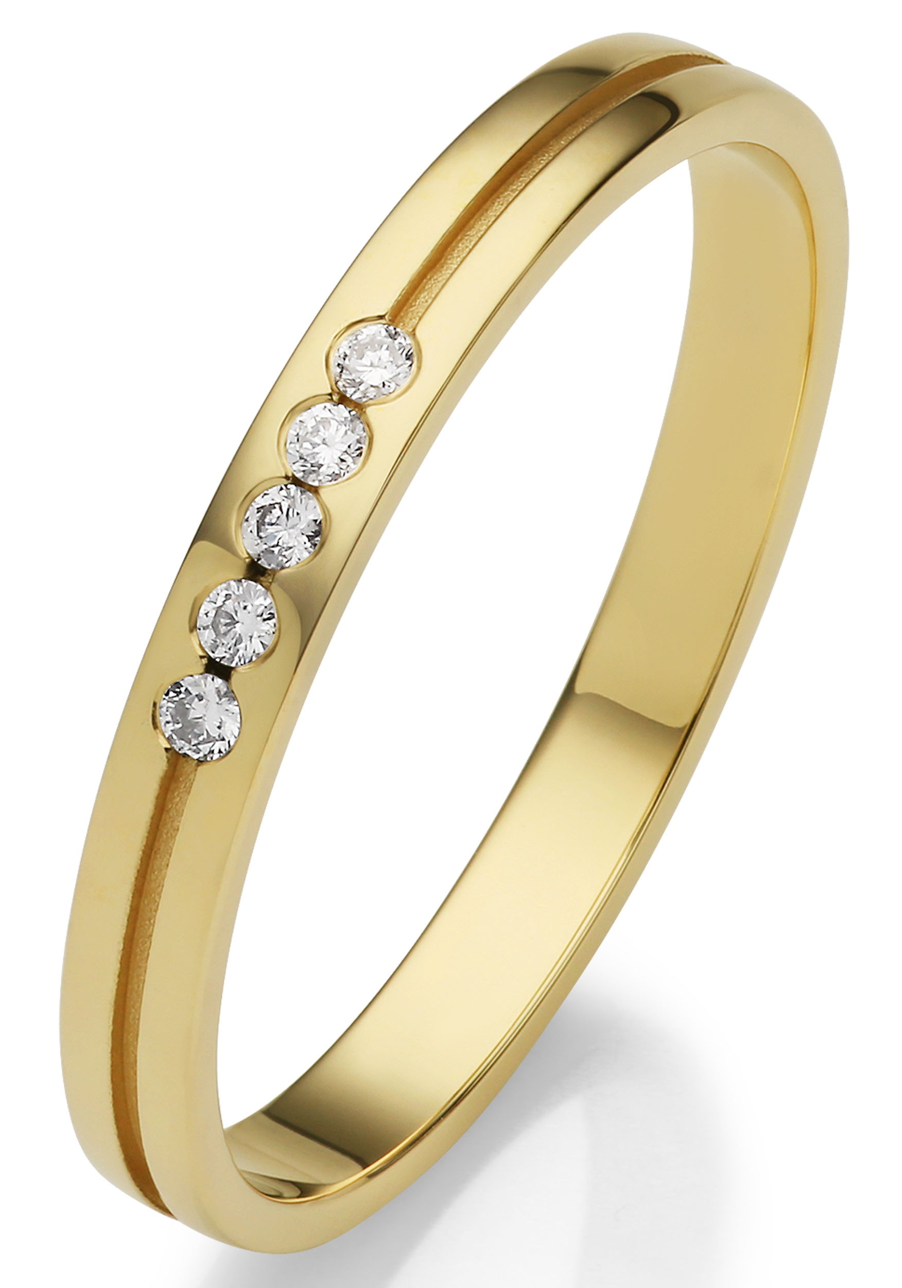 Firetti Trauring »Schmuck Geschenk Gold 375 Hochzeit Ehering "LIEBE"«, Made in Germany, wahlweise mit oder ohne Brillanten