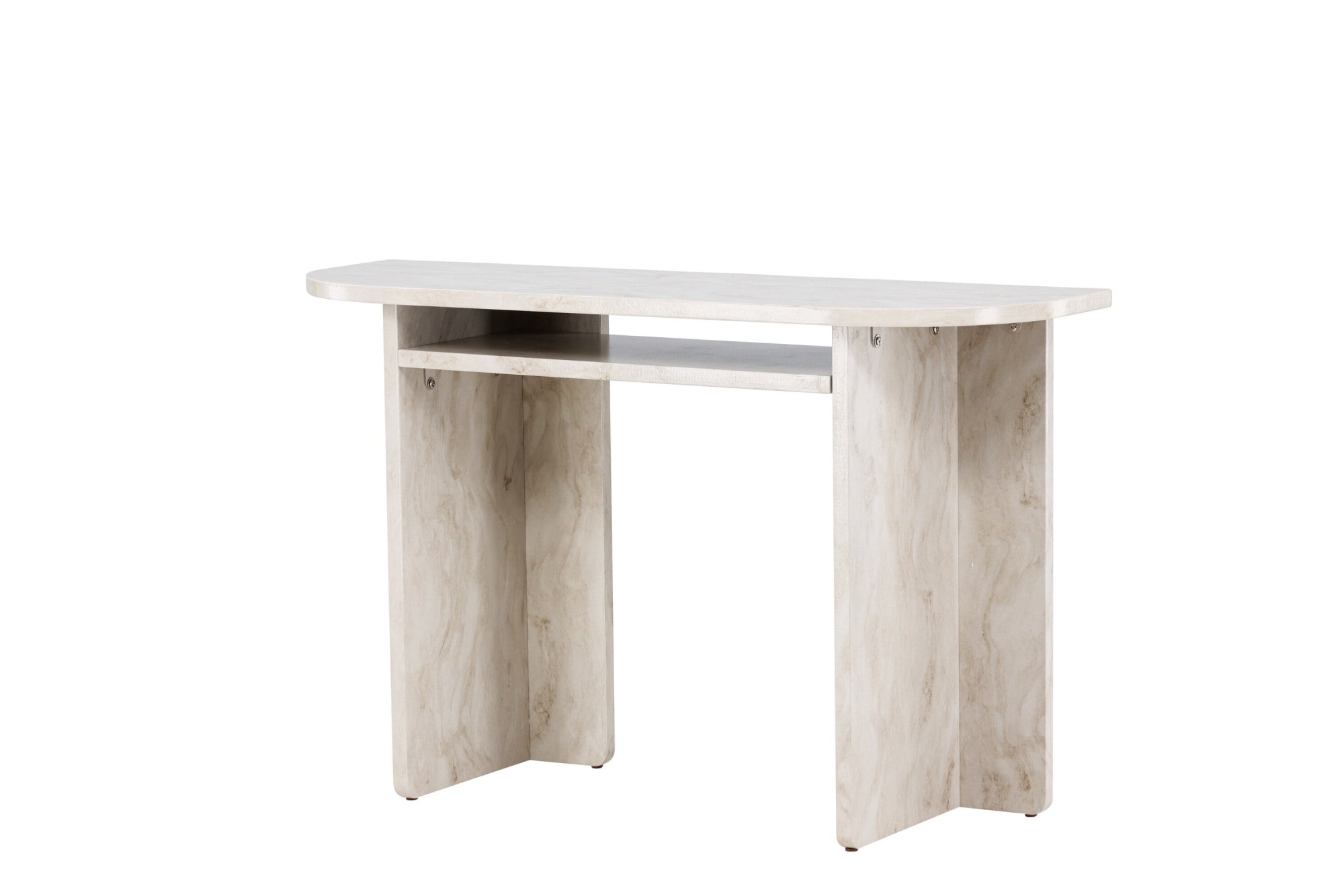 Venture Home Beistelltisch »Ålesund, hoher Konsolentisch in beiger Marmoroptik, 120 × 40 cm« Ablagetisch, MDF, gewachst, hoch, geräumig, edel