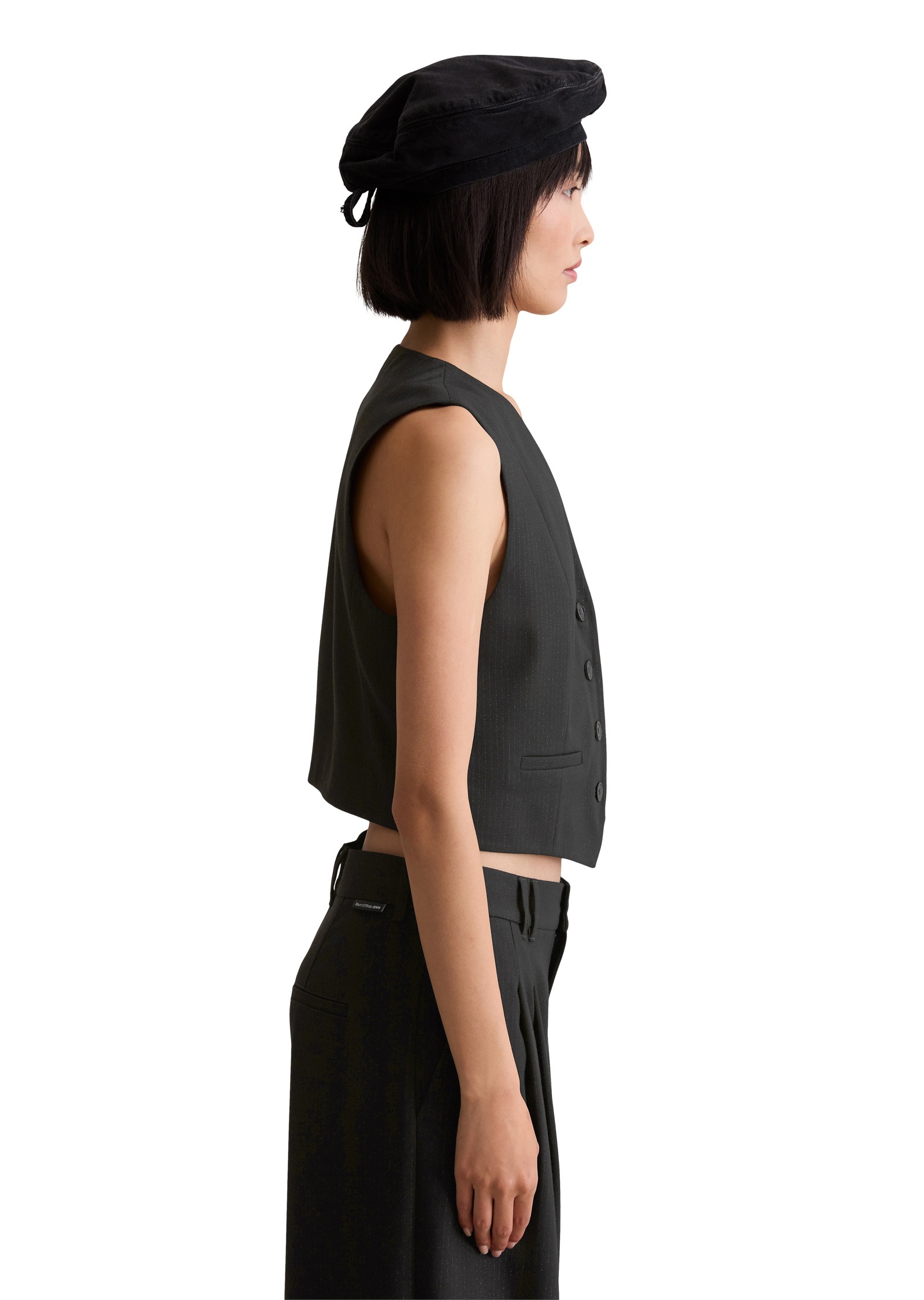 Marc OPolo DENIM Kurzweste "mit Glitzergarn" günstig online kaufen