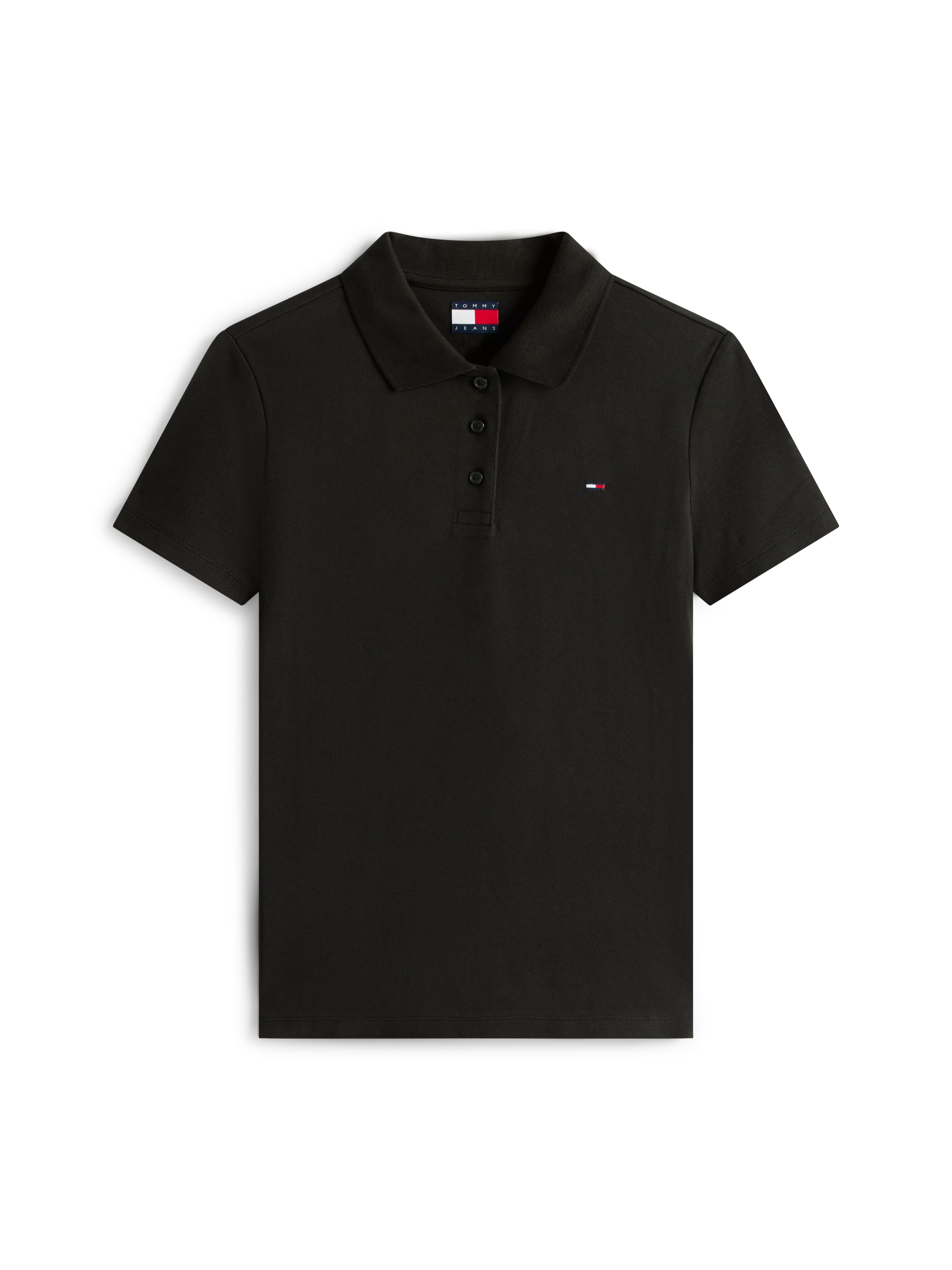 Thumbnail - Tommy Jeans Poloshirt "TJW SLIM ESSENTIAL POLO SHORT SLEEVE" mit Logostickerei, Piqué
