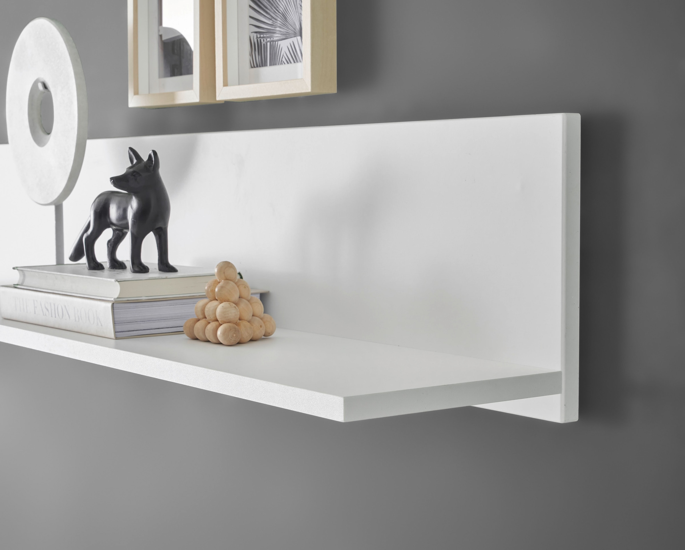 INOSIGN Wohnwand »HUDSON«, (Set, 4 St.), mit moderner Rillenoptik, Griffe aus Metall (Schwarz), Breite 320 cm