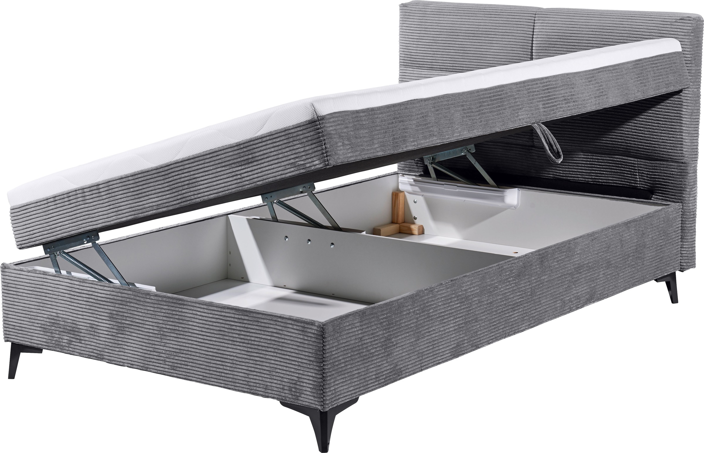 ED EXCITING DESIGN Boxbett »Andon«, mit Bettkasten, integrierter Topper, universell aufbaubar