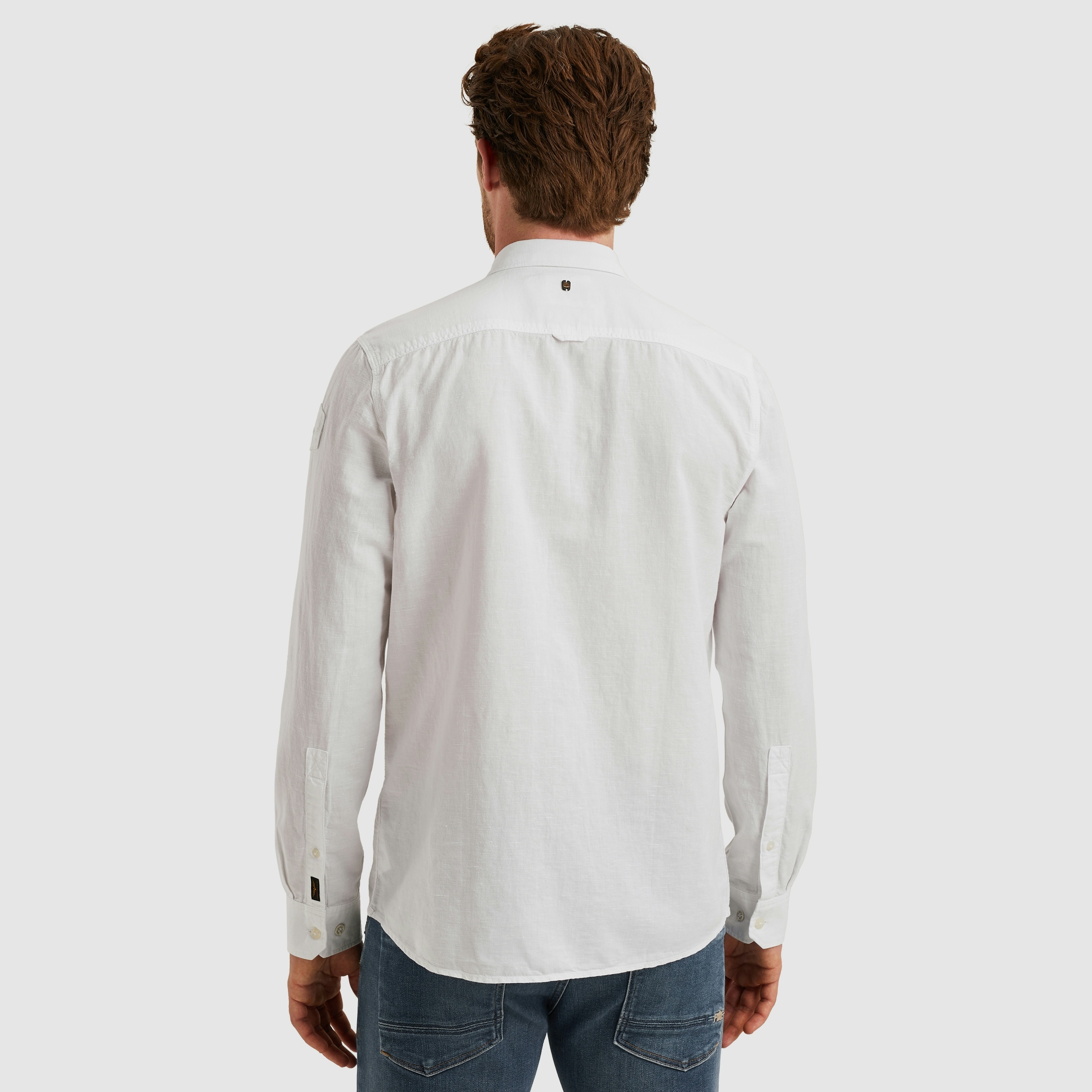 PME LEGEND Langarmhemd »Long Sleeve Shirt Cotton/linen«, mit Brusttaschen und mit Leinen