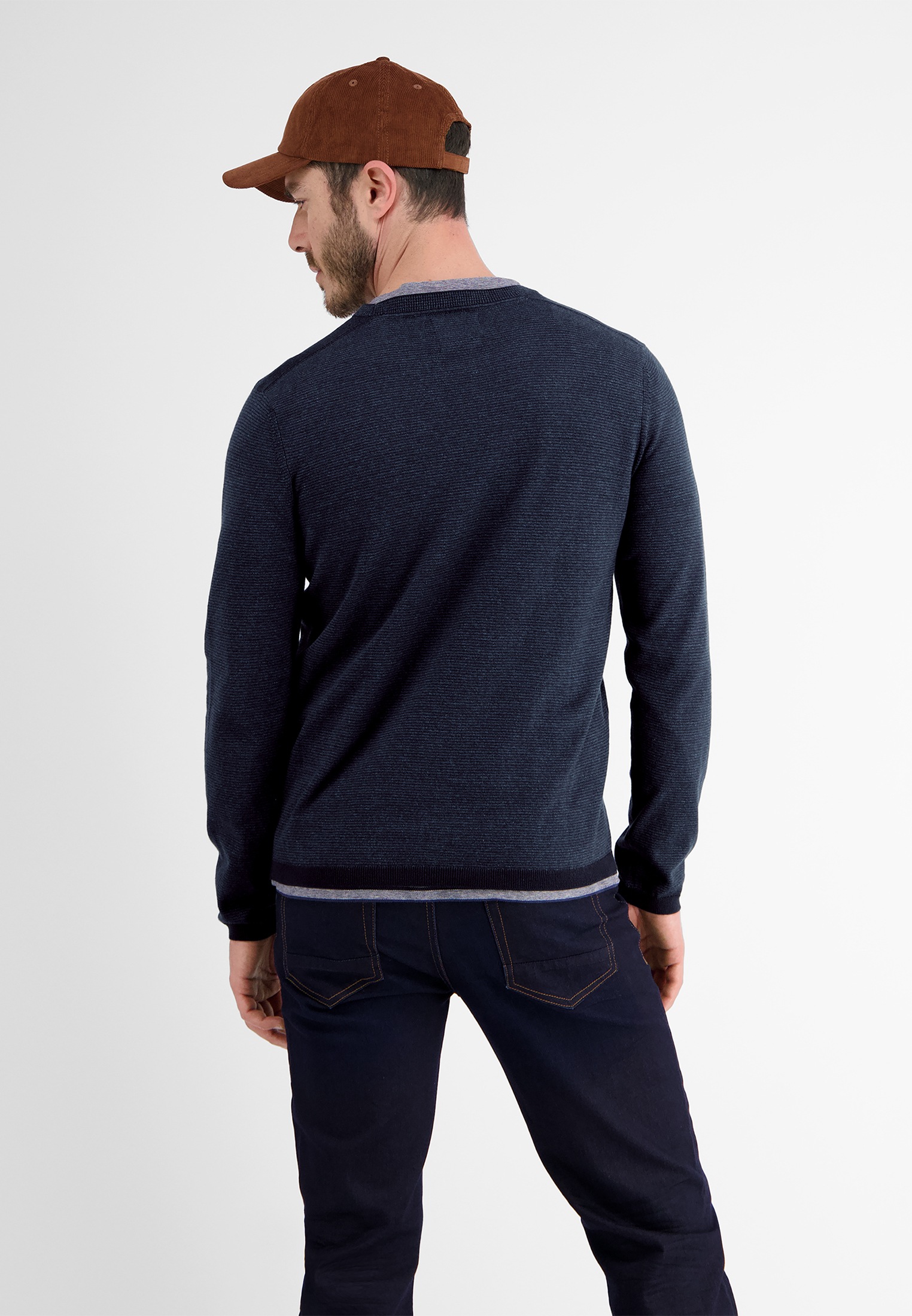 LERROS Strickpullover "LERROS Gestreifter Strick-Longsleeve" günstig online kaufen