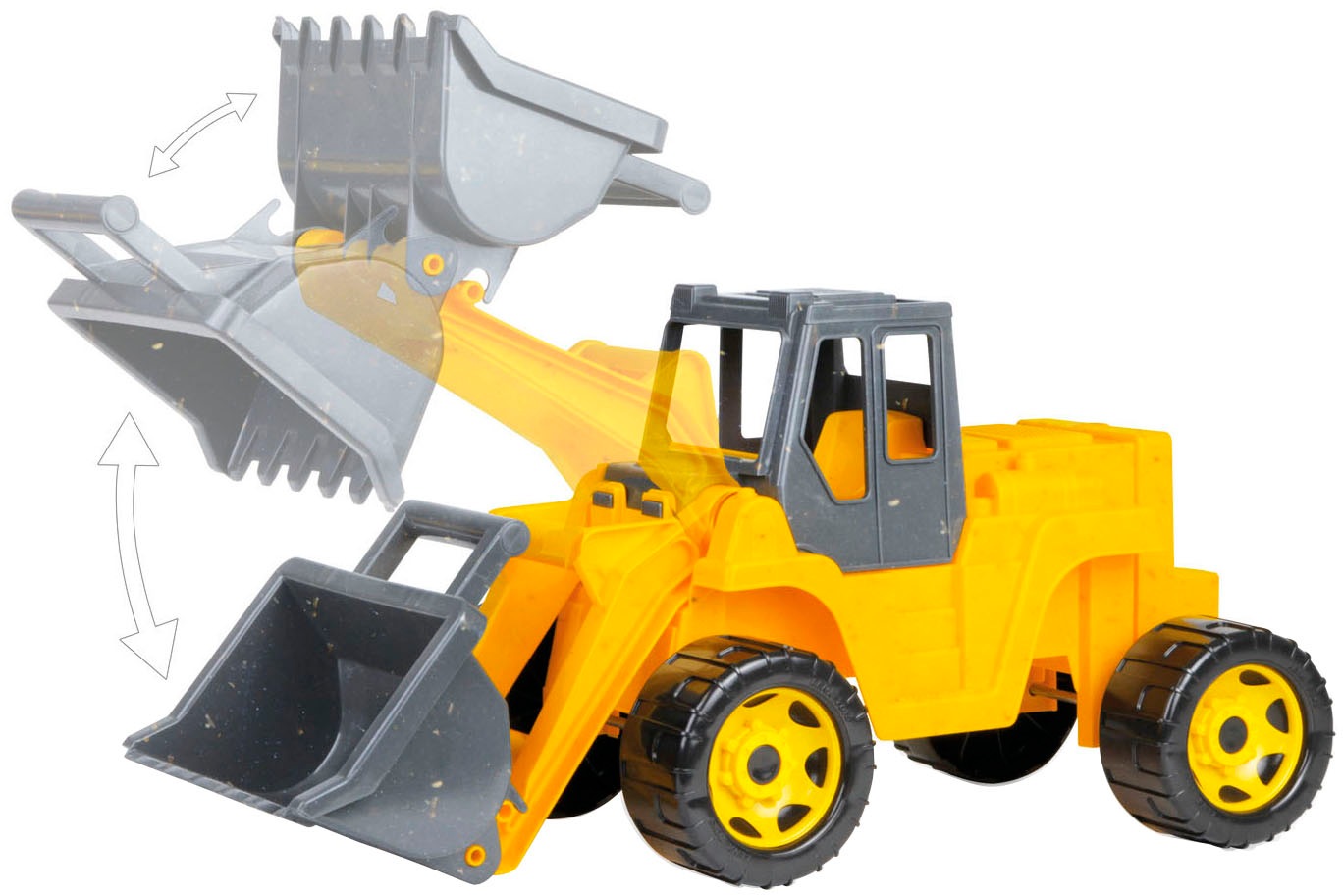 Lena® Spielzeug-Aufsitzbagger »Giga Trucks, Aufsitz-Schaufellader« Made in Europe