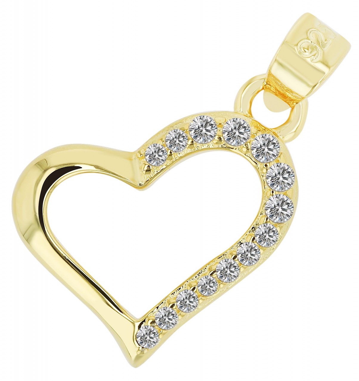 Adelia's Heart Pendant Gold 925 Sterling Silver