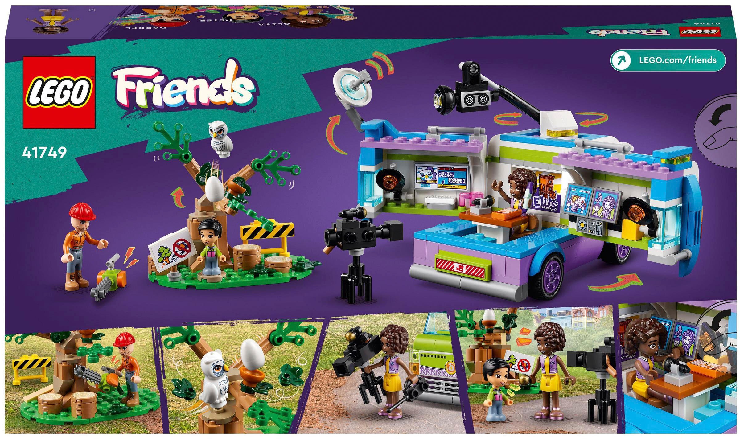 LEGO® Konstruktionsspielsteine »Nachrichtenwagen (41749), LEGO® Friends«, (446 St.), Made in Europe