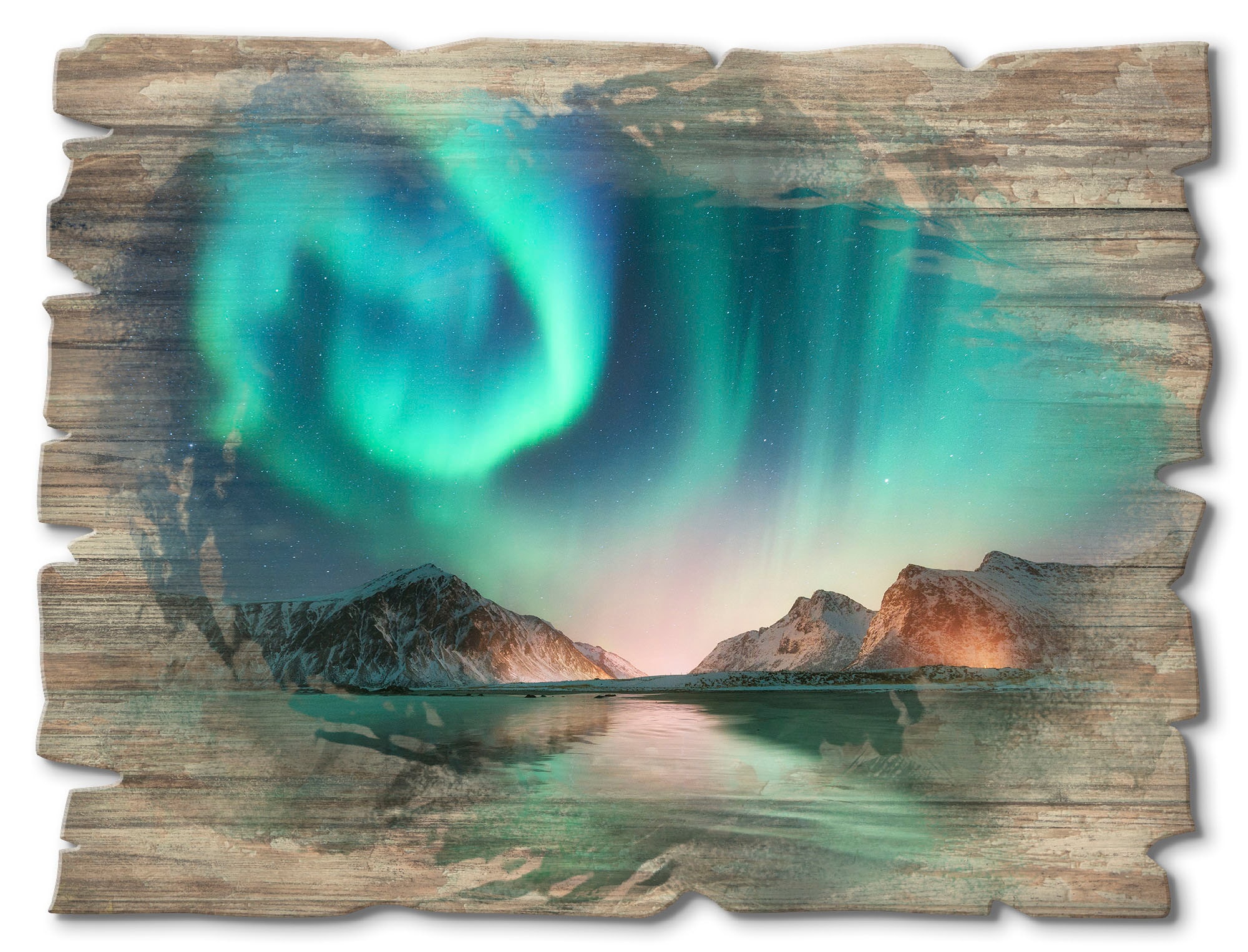 Artland Holzbild »Auroraborialis - Nördliches ...