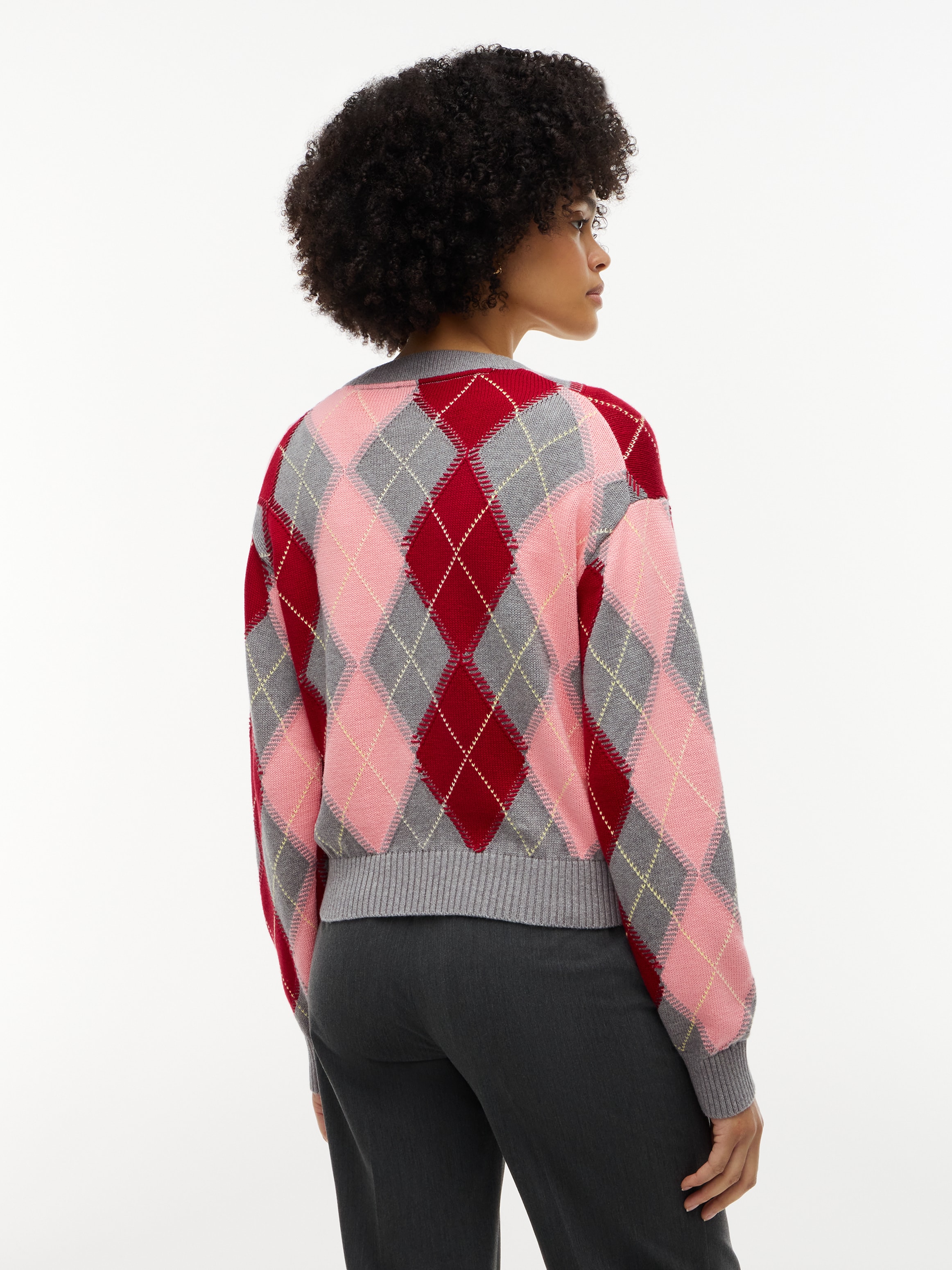 Tommy Hilfiger Strickpullover »ARGYLE PREP C-NK SWT« Baumwolle, Argyle Strickmuster