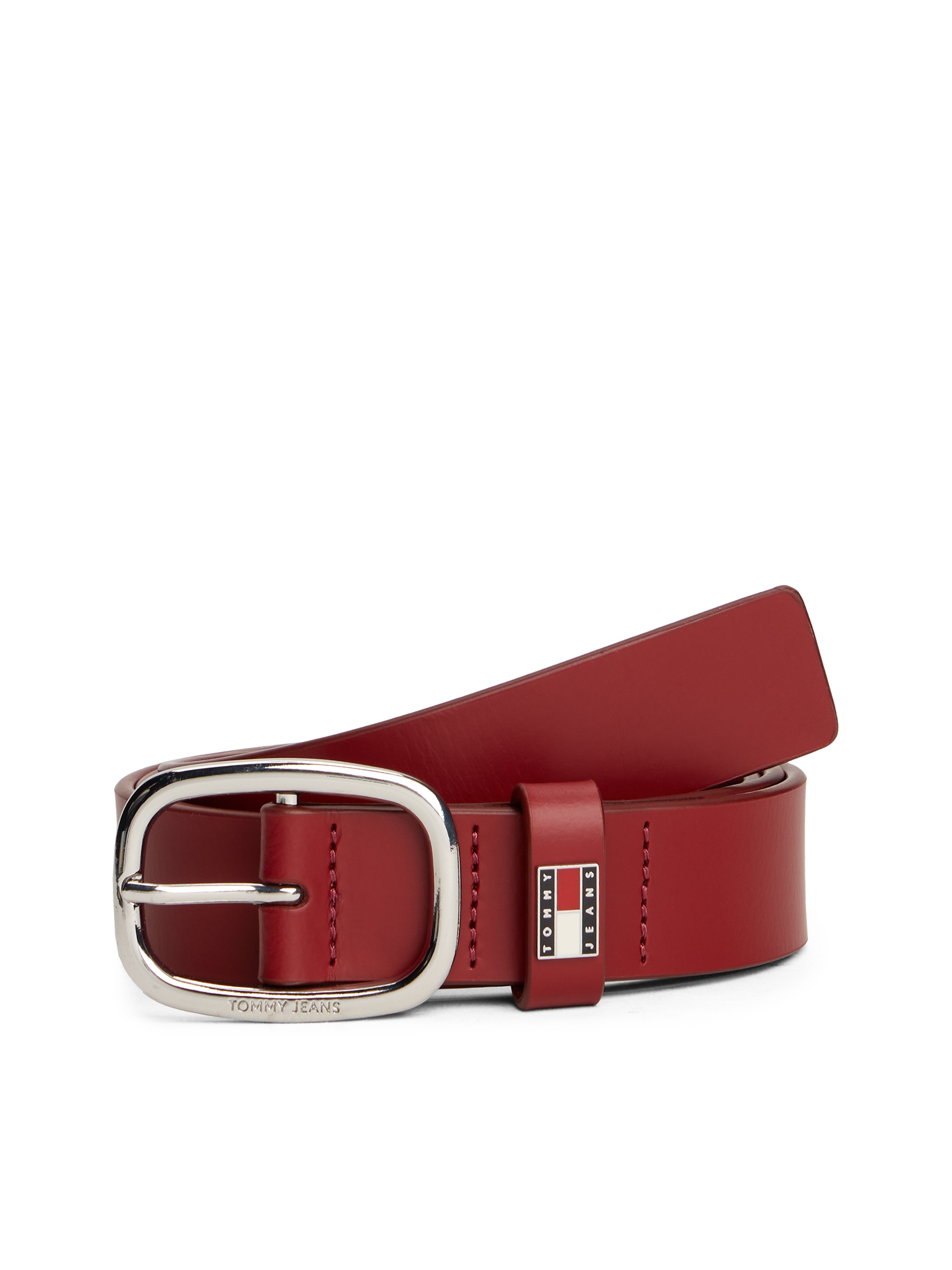Tommy Jeans Ledergürtel "TJW OVAL 3.0", Ovale Einfachdornschließe und Logo günstig online kaufen
