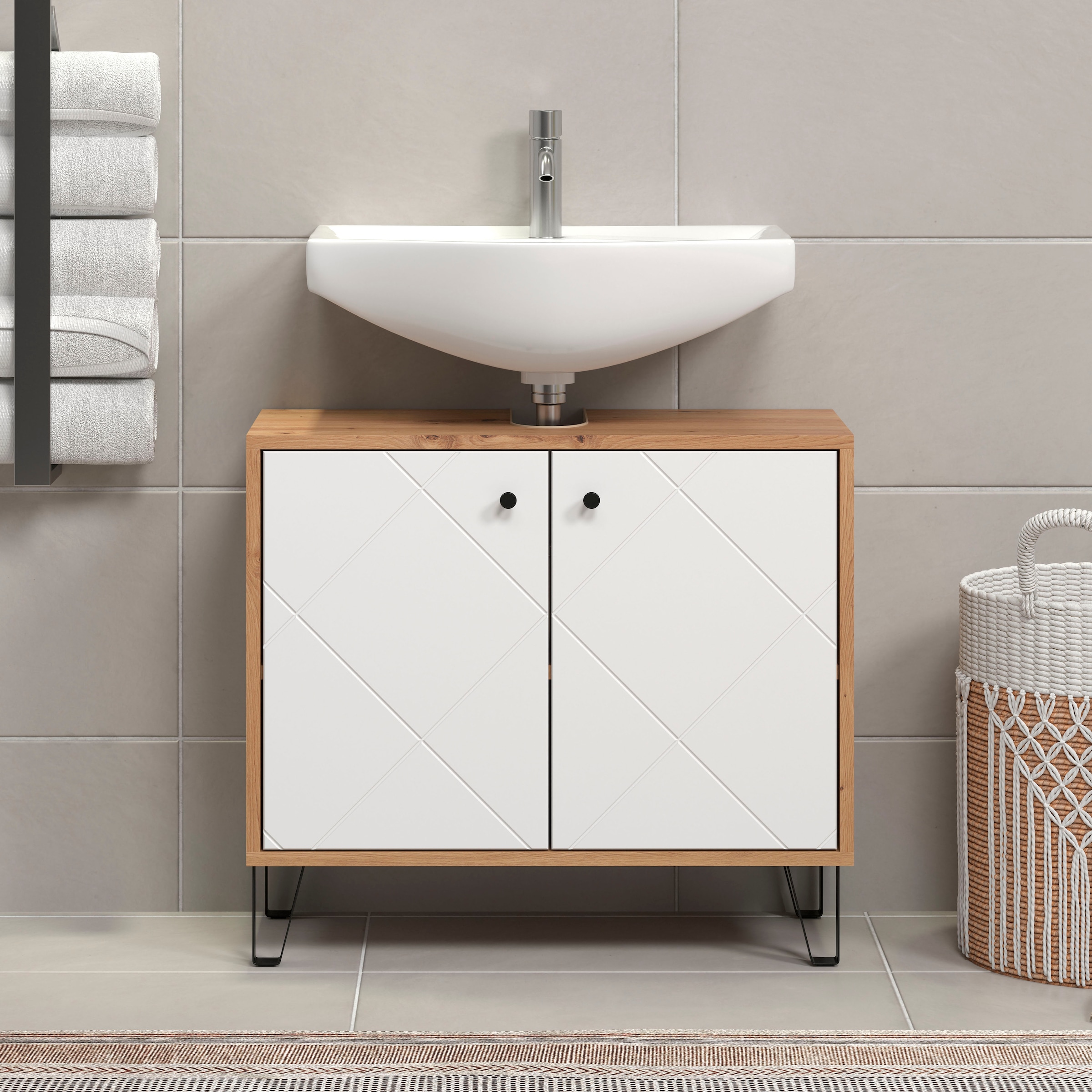 PLACES OF STYLE Waschbeckenunterschrank "Tarragona" 1 Stk. tlg. Waschbecken günstig online kaufen