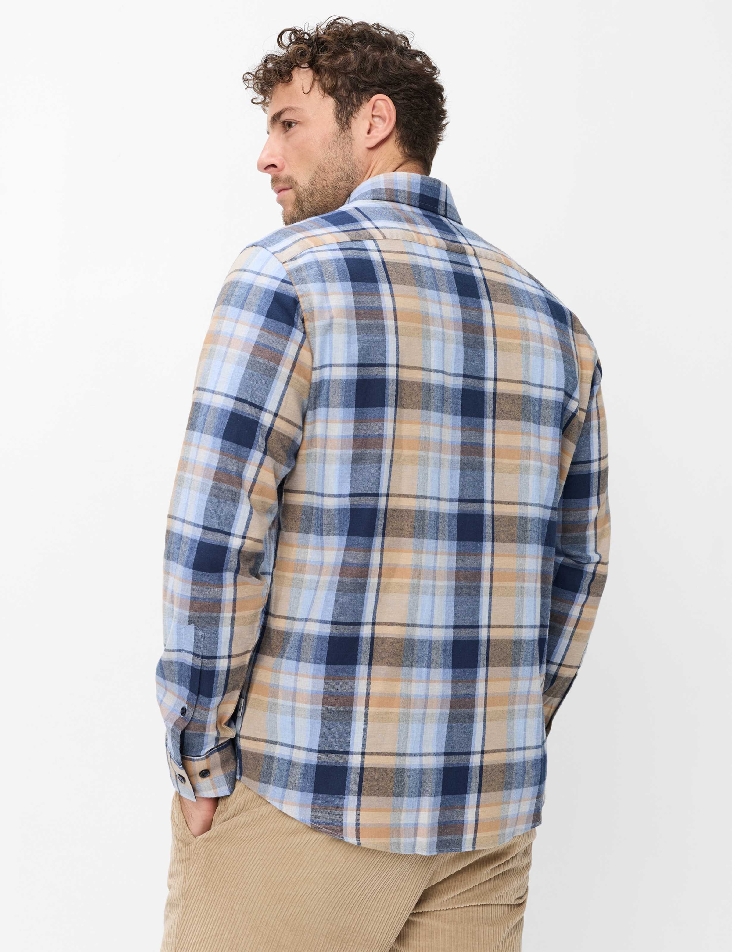 Brax Langarmhemd »Style DANIEL« Karo: Flanellhemd im Lyocellmix