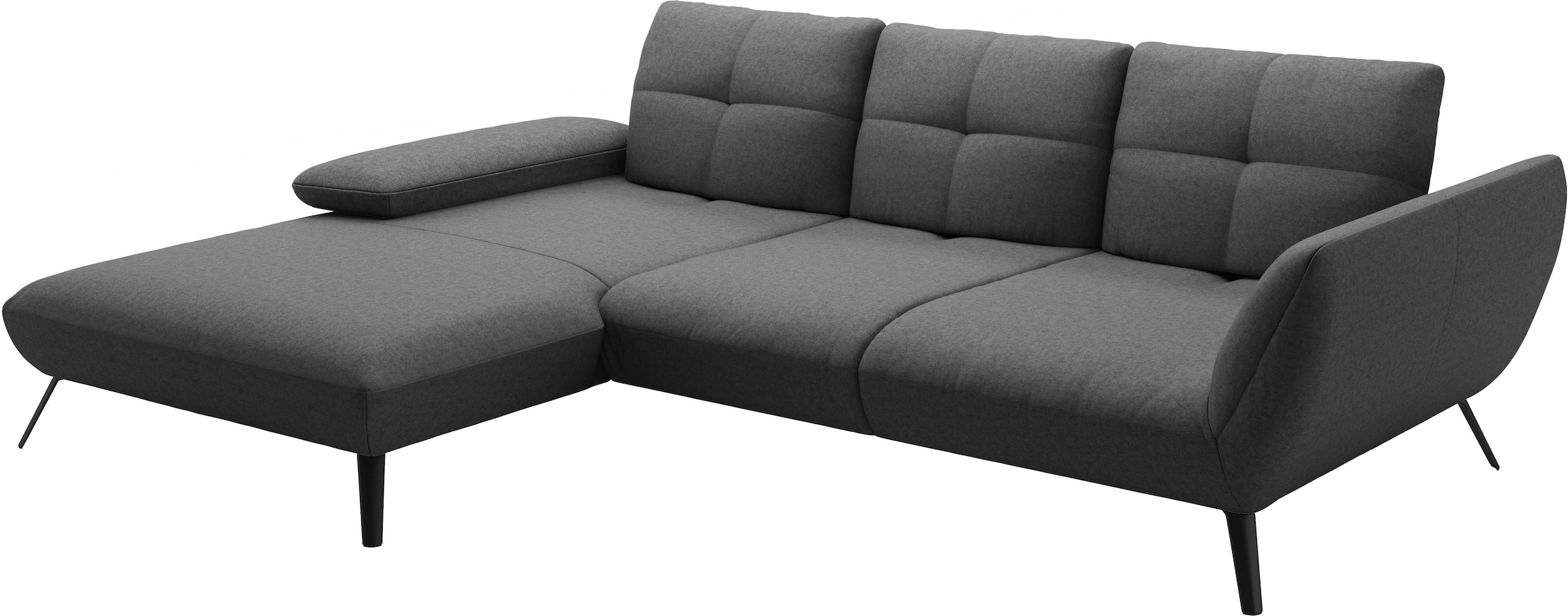 Places of Style Ecksofa »Mikado L-Form«, inkl. Sitztiefenverstellung und Armteilverstellung