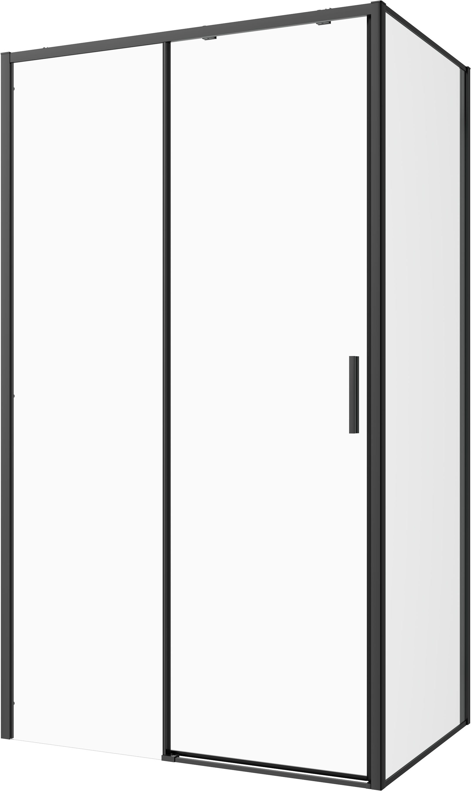 Sanotechnik Dusch-Schiebetür »Sanotechnik SlimLine Schiebetür schwarz« Easy Clean Beschichtung