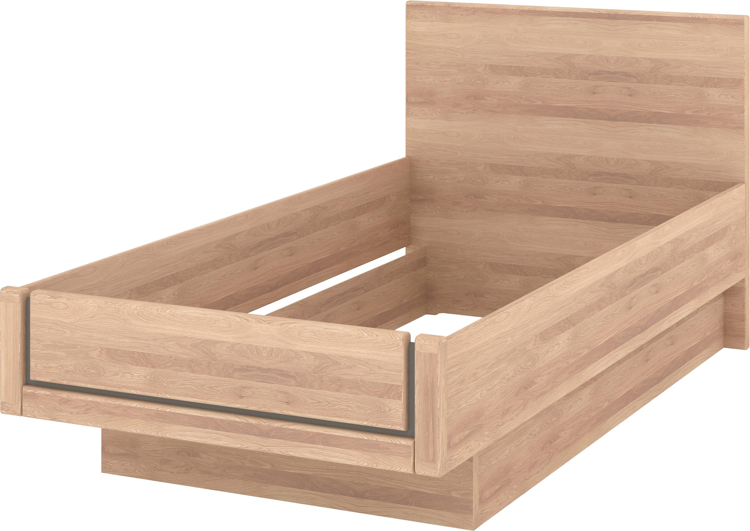 Musterring Holzbett »Sorrent, Bettgestell, Bettrahmen, teilmassiv Eiche« MADE IN GERMANY,  Eiche teilmassiv, Liegehöhenverstellung, in schwebender Optik