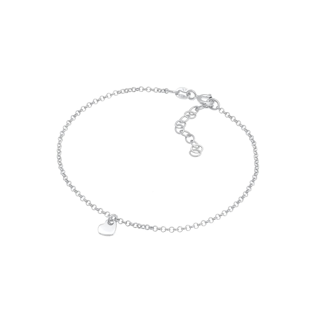 Elli Armband »Herz Liebe Romantik Erbskette 925 Silber«