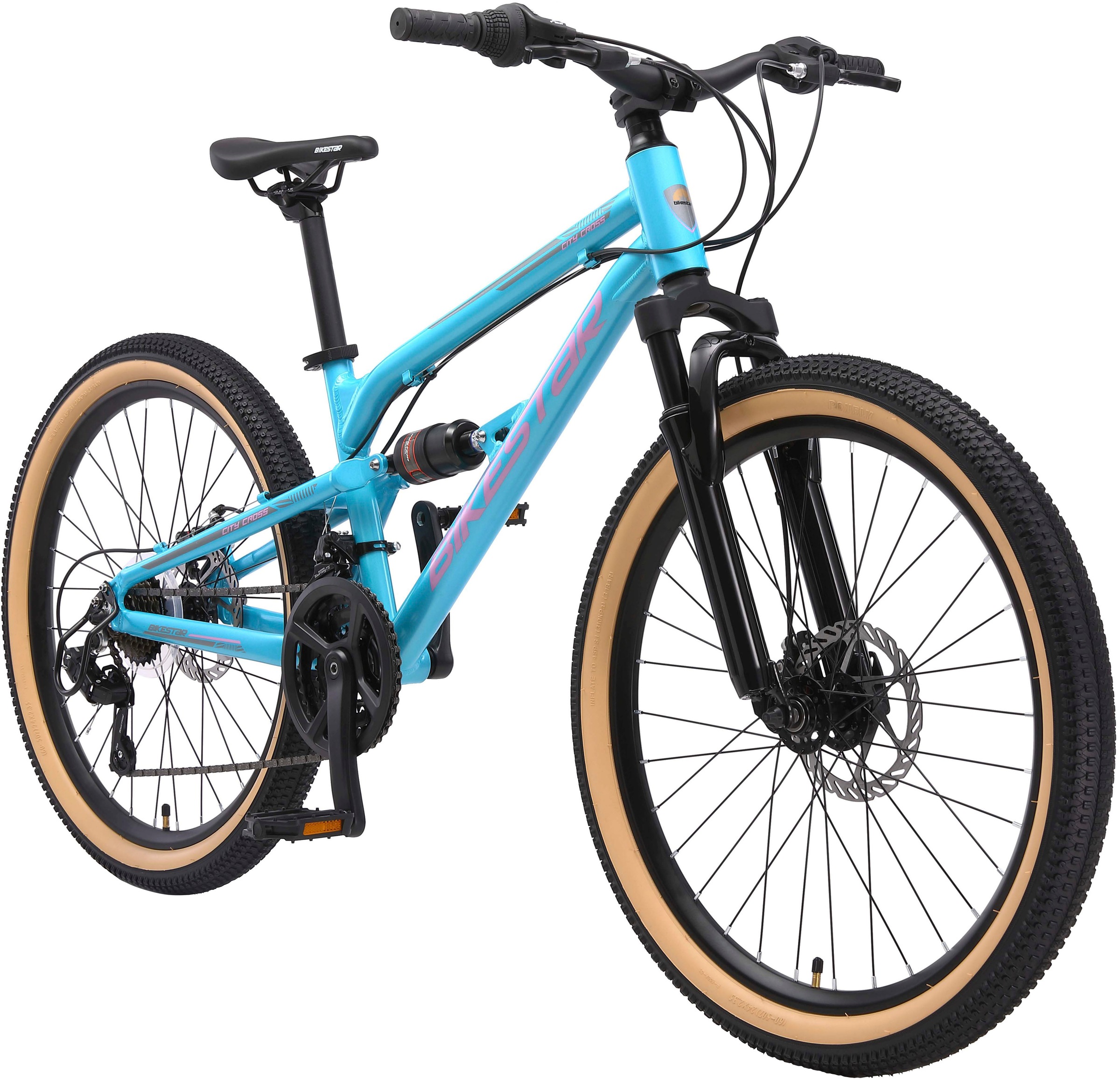 Bikestar Jugendfahrrad, 21 Gang, Shimano, RD-TY21 Schaltwerk, Kettenschaltung