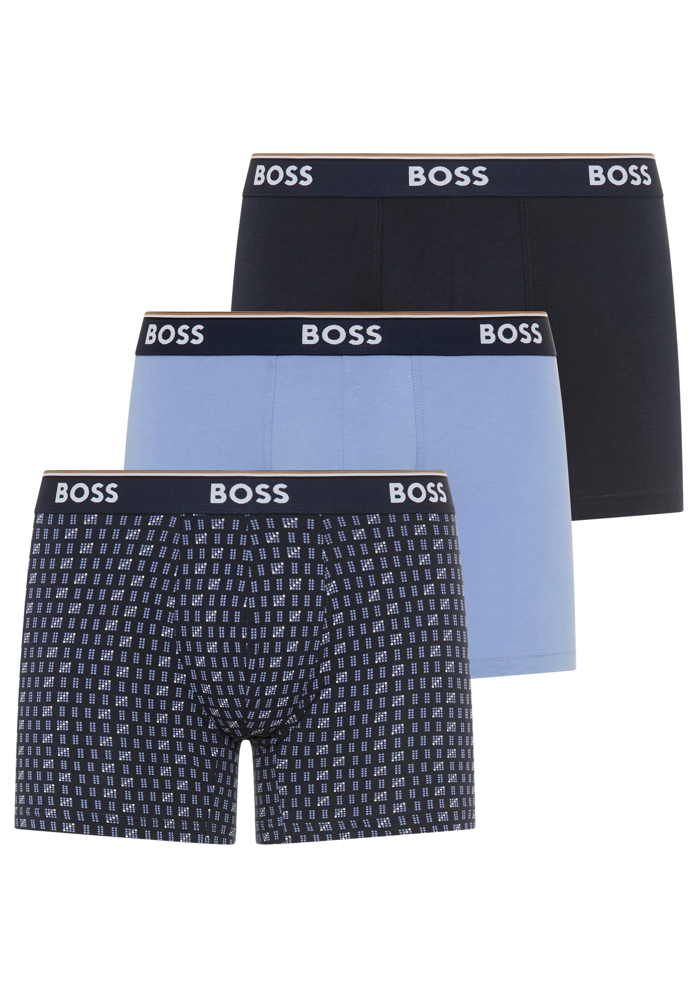 BOSS Boxershorts Packung, 3 Stk. längeres Bein, anliegend, aus Stretch-Baum günstig online kaufen