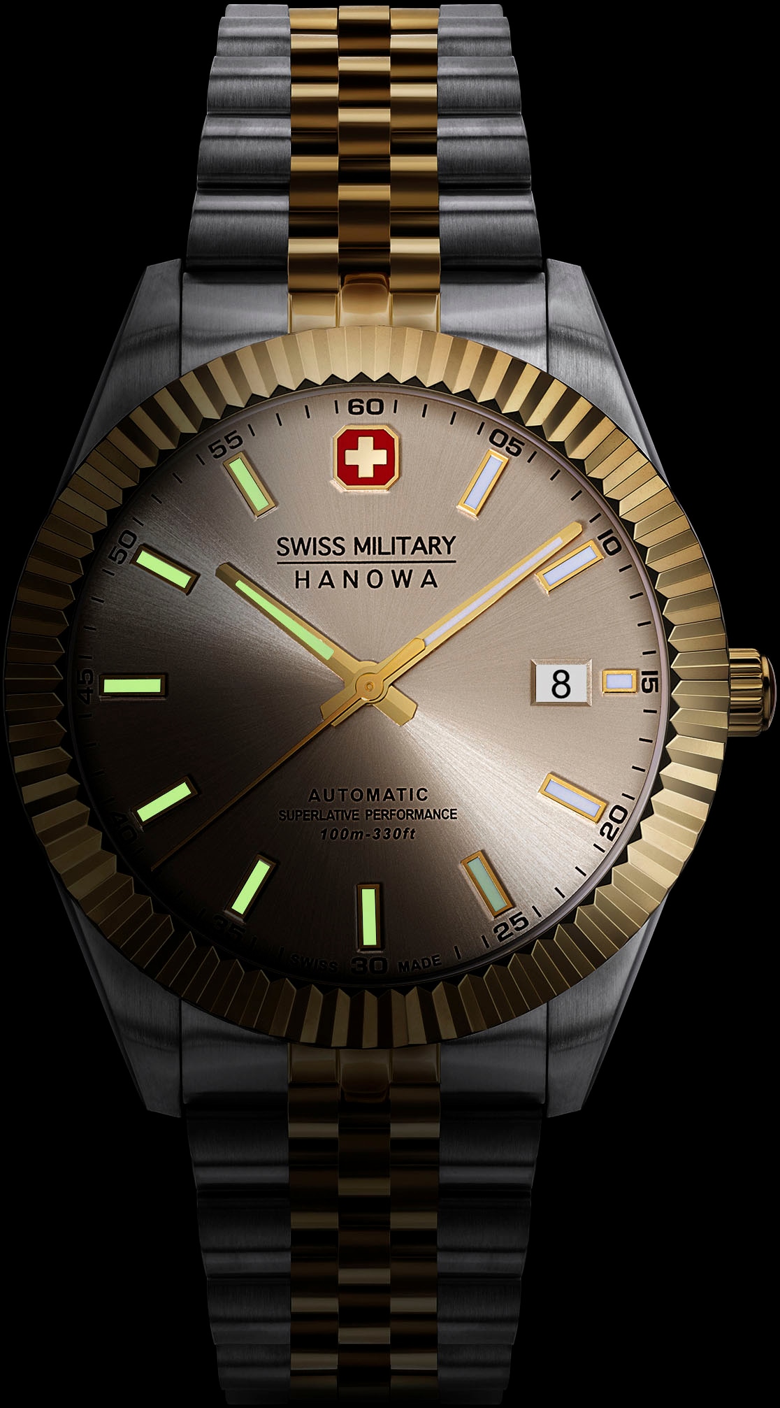 Swiss Military Hanowa Automatikuhr »AUTOMATIC
DILIGENTER, SMWGL0002160«, Armbanduhr, Datum, Saphirglas, Swiss Made