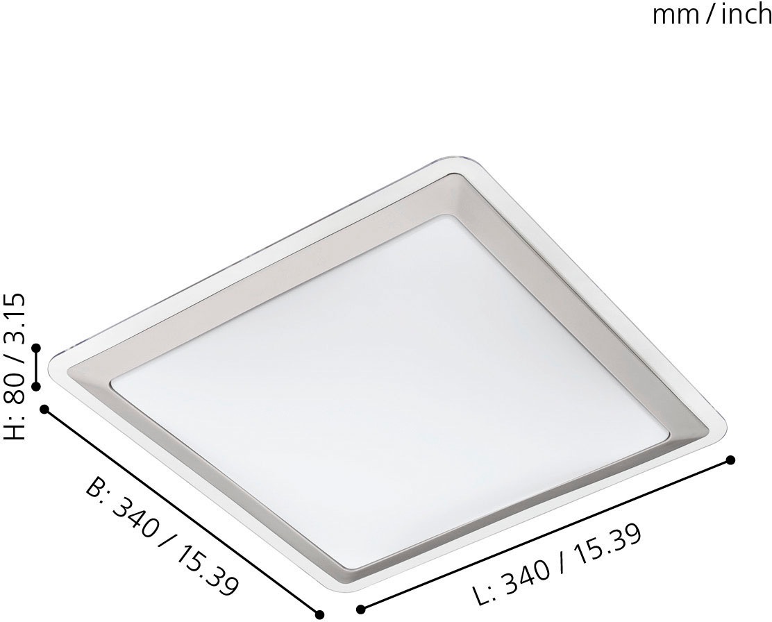 EGLO LED Deckenleuchte »COMPETA 1« LED-Board 1 Stk. Warmweiß LED Deckenlampe
