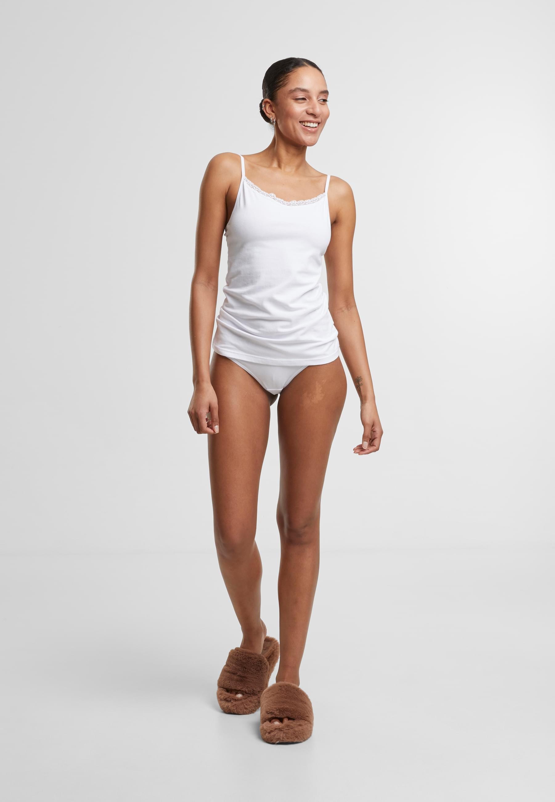URBAN CLASSICS Muskelshirt »Urban Classics Ladies Basic Tank Top Cotton Lace 2-Pack«, (1 tlg.)