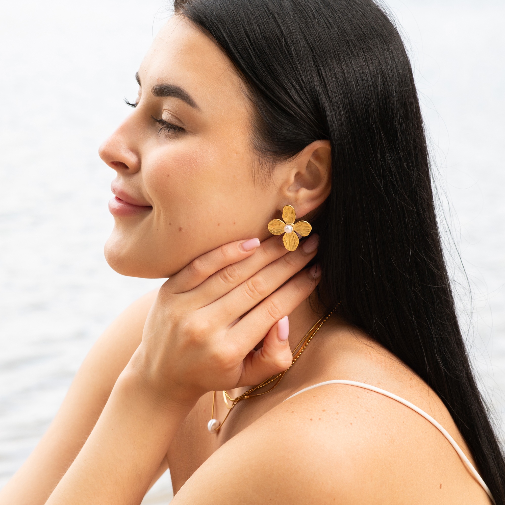 Adelia´s Paar Ohrhänger "Damen Ohrringe – Ohrstecker aus Edelstahl mit Perl günstig online kaufen