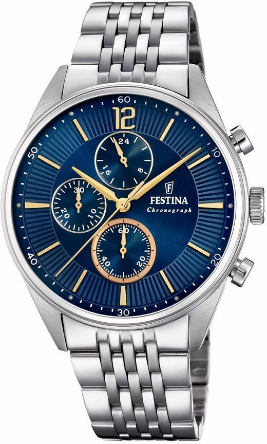 Festina Chronograph »F20285/3«, Armbanduhr, Quarzuhr, Herrenuhr, Stoppfunktion