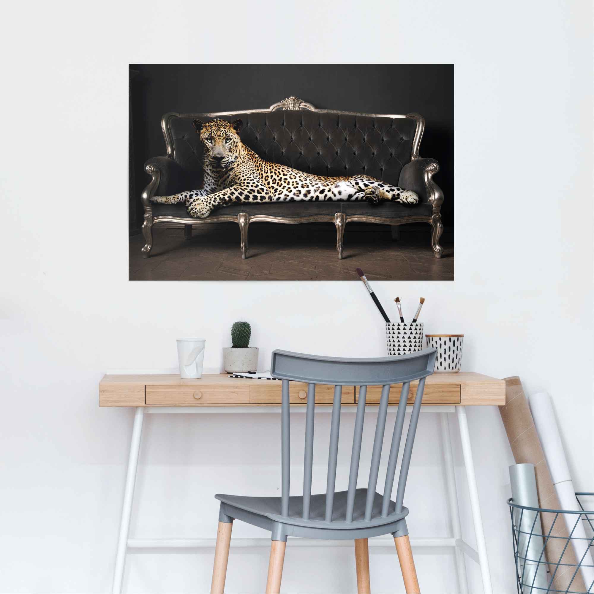 Reinders! Poster »Leopard Chic Panther - Liegend - Luxus - Relax«, (1 St.)  kaufen | BAUR | Kunstdrucke