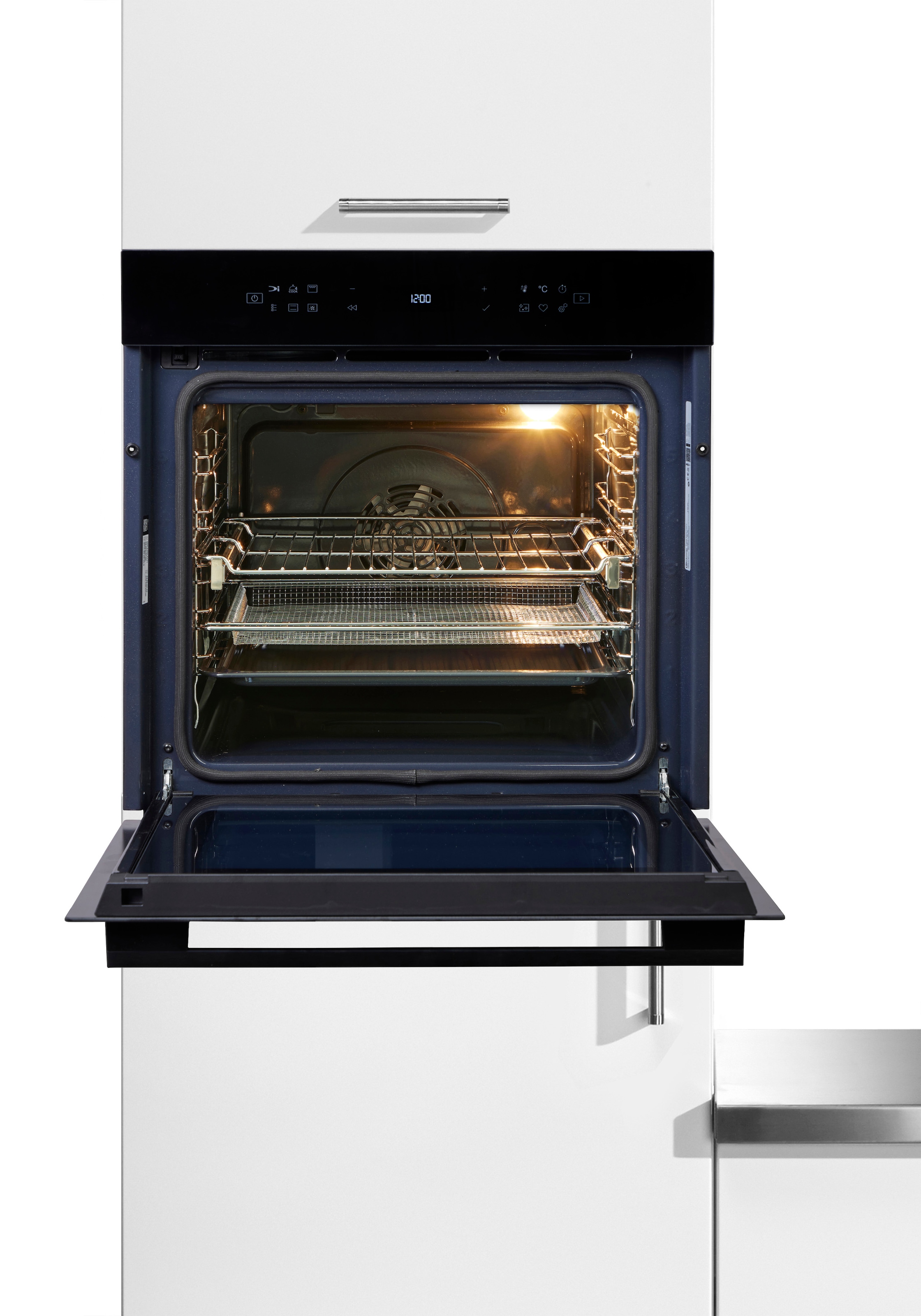 BAUKNECHT Backofen »BBI7 310C PIZZA« mit 1-fach-Teleskopauszug mit Pyrolyse-Selbstreinigung 310°C Pizza-Funktion: Für Pizza in Restaurantqualität zu Hause