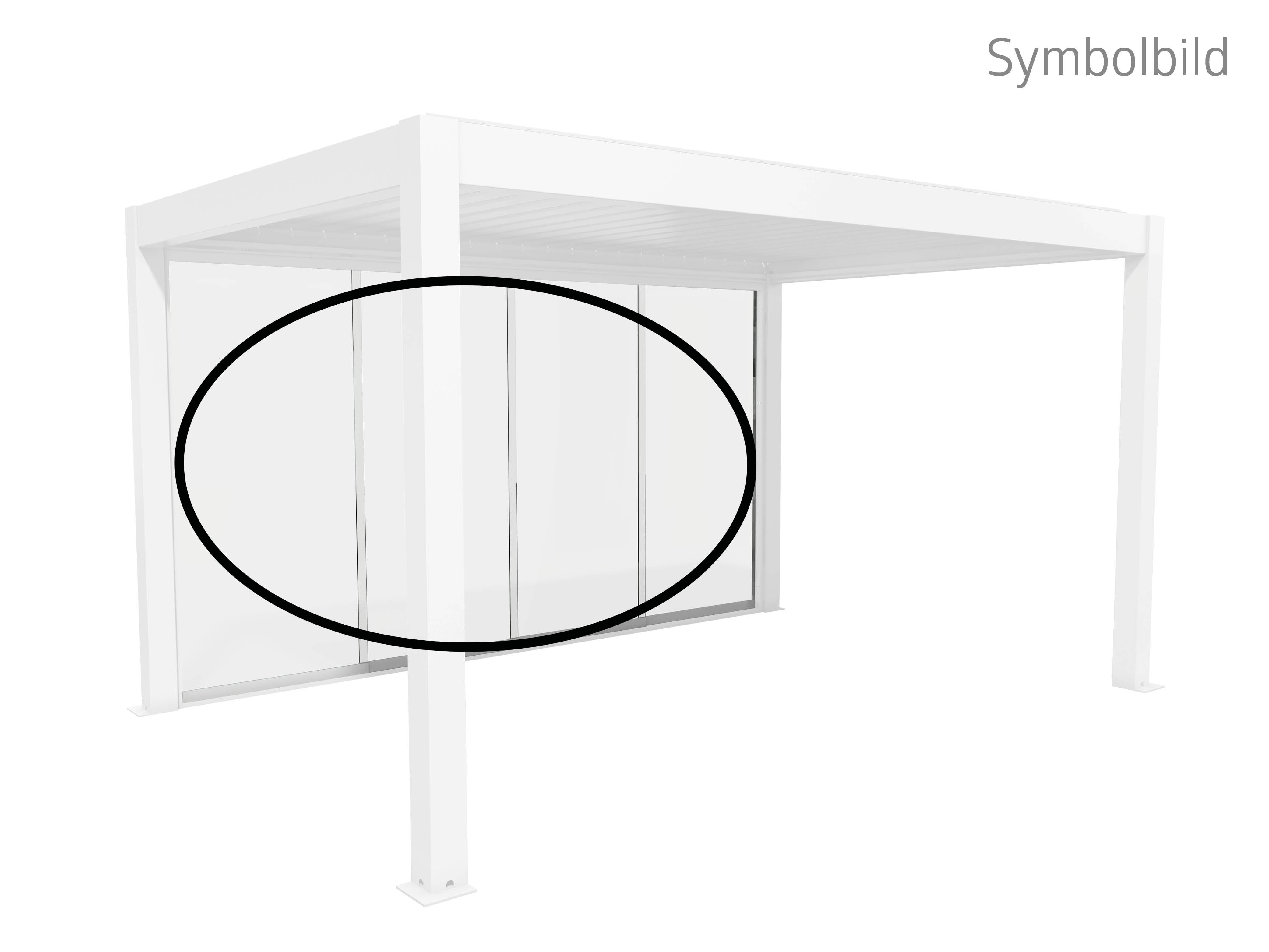 Biohort "Klarglas Gr. 3,5 m für Pergola, verschiedene Farben" 327,5x 234,9 cm, Glaselemente aus 10 mm ESG