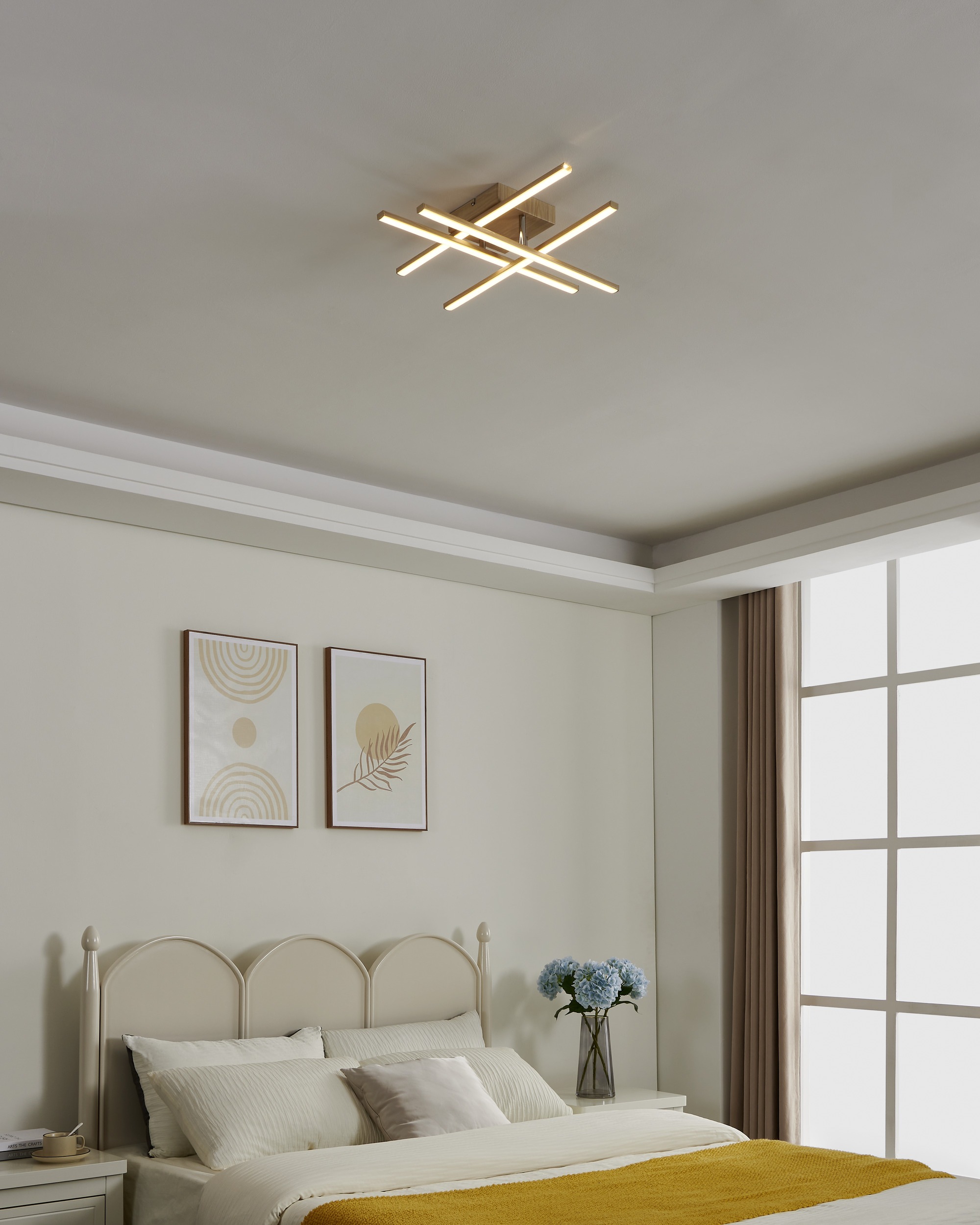 EGLO LED Deckenleuchte »LASANA 4 Wand- / Deckenlampe - Stahl, Alu - LED - 20,5W - IP20« LED-Modul 1 Stk. Warmweiß