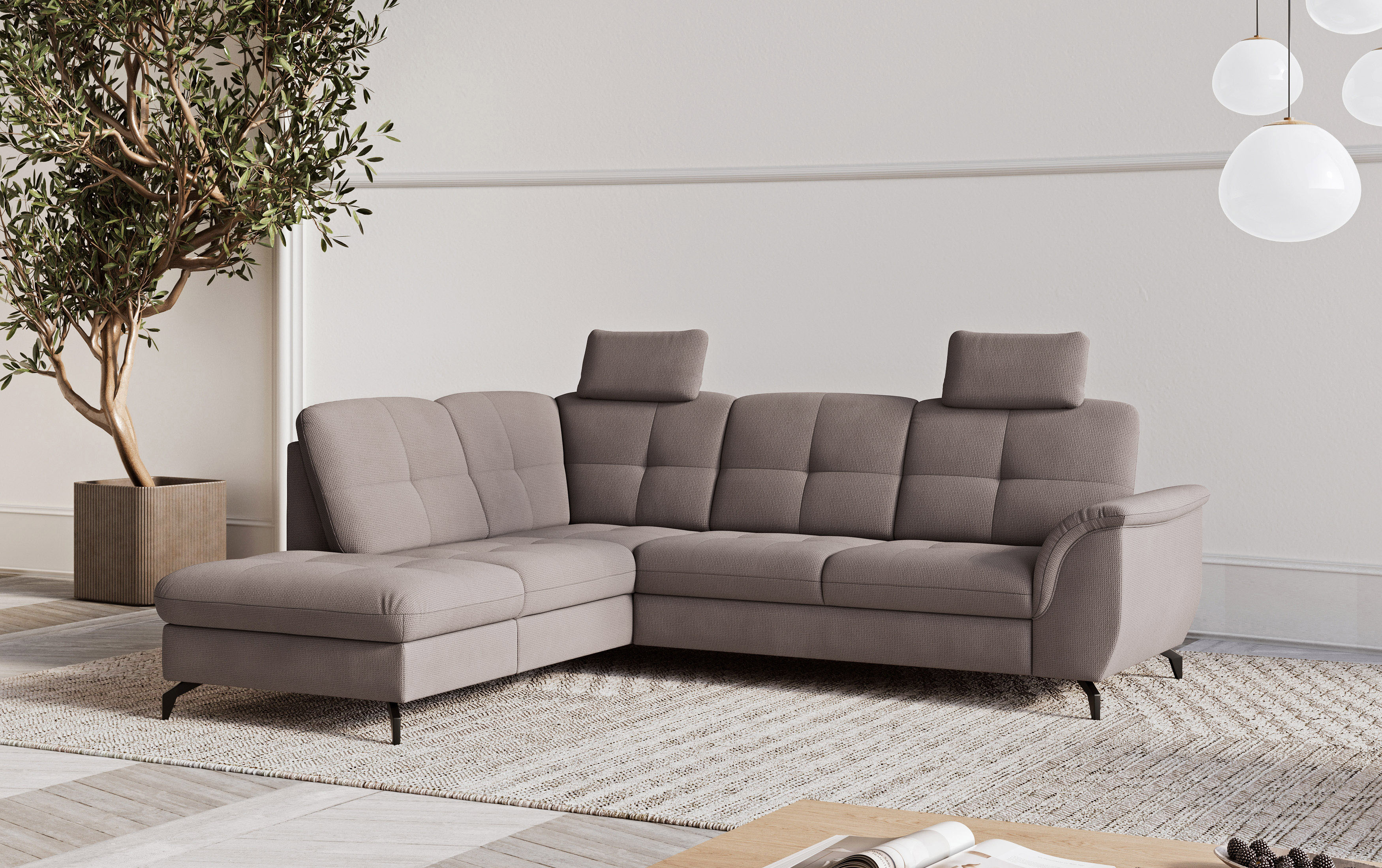 sit&more Ecksofa "Zora" wahlweise mit Schlaffunktion und Bettkasten
