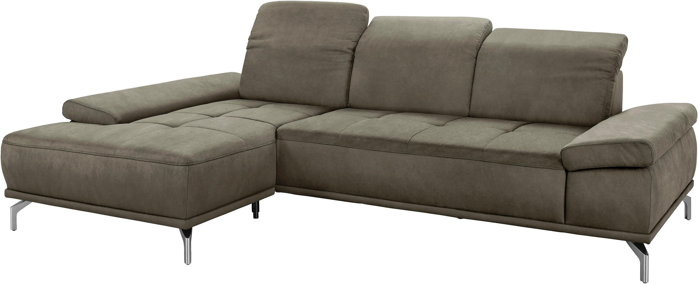 Home affaire Ecksofa "Caluna" Inkl.Sitztiefenverstellung, wahlweise mit Kop günstig online kaufen