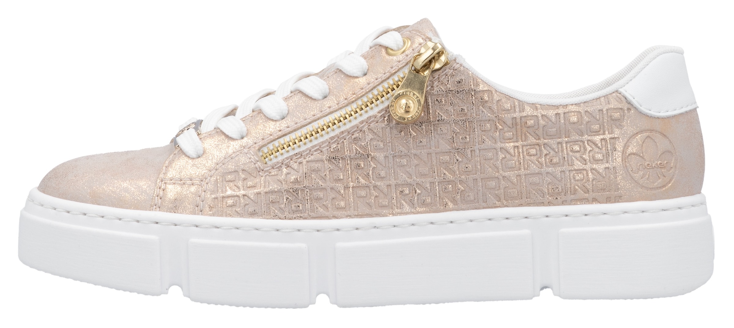 Rieker Plateausneaker, Freizeitschuh, Halbschuh, Schnürschuh mit Reißverschluss