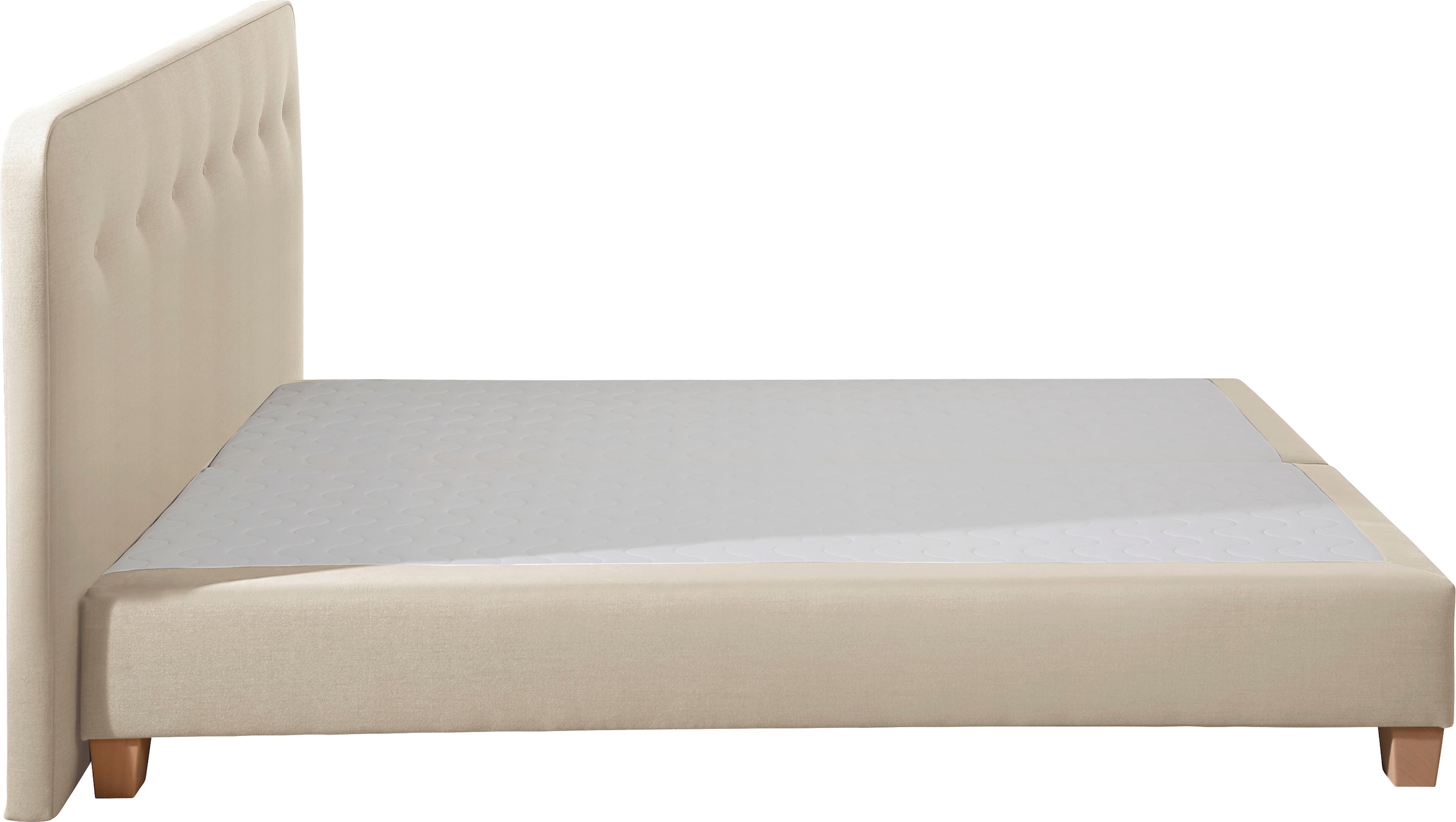 Home affaire Boxspringbett »Fargo«, inkl. Topper, in 3 Matratzenarten, in Samt- oder Strukturstoff