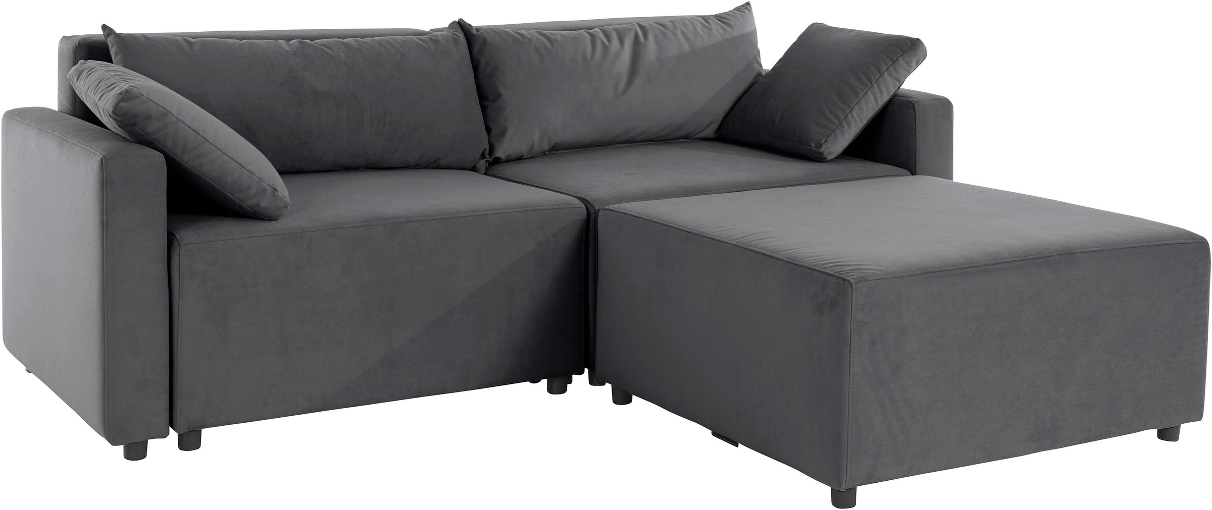 Home affaire Ecksofa "Marva 3tlg. L-Form" beide Armlehnelemente ausziehbar günstig online kaufen