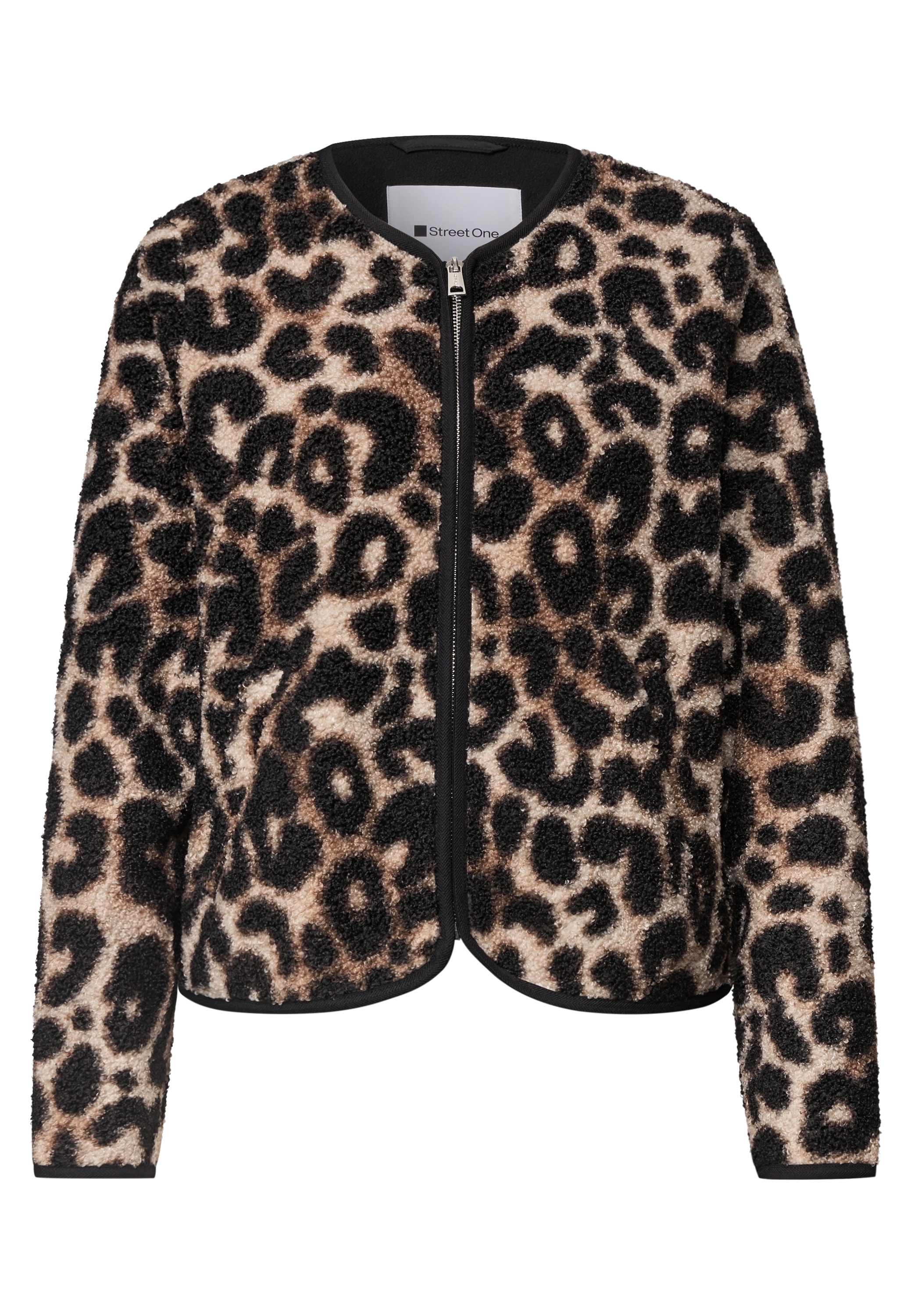 STREET ONE Fellimitatjacke ohne Kapuze mit allover Print