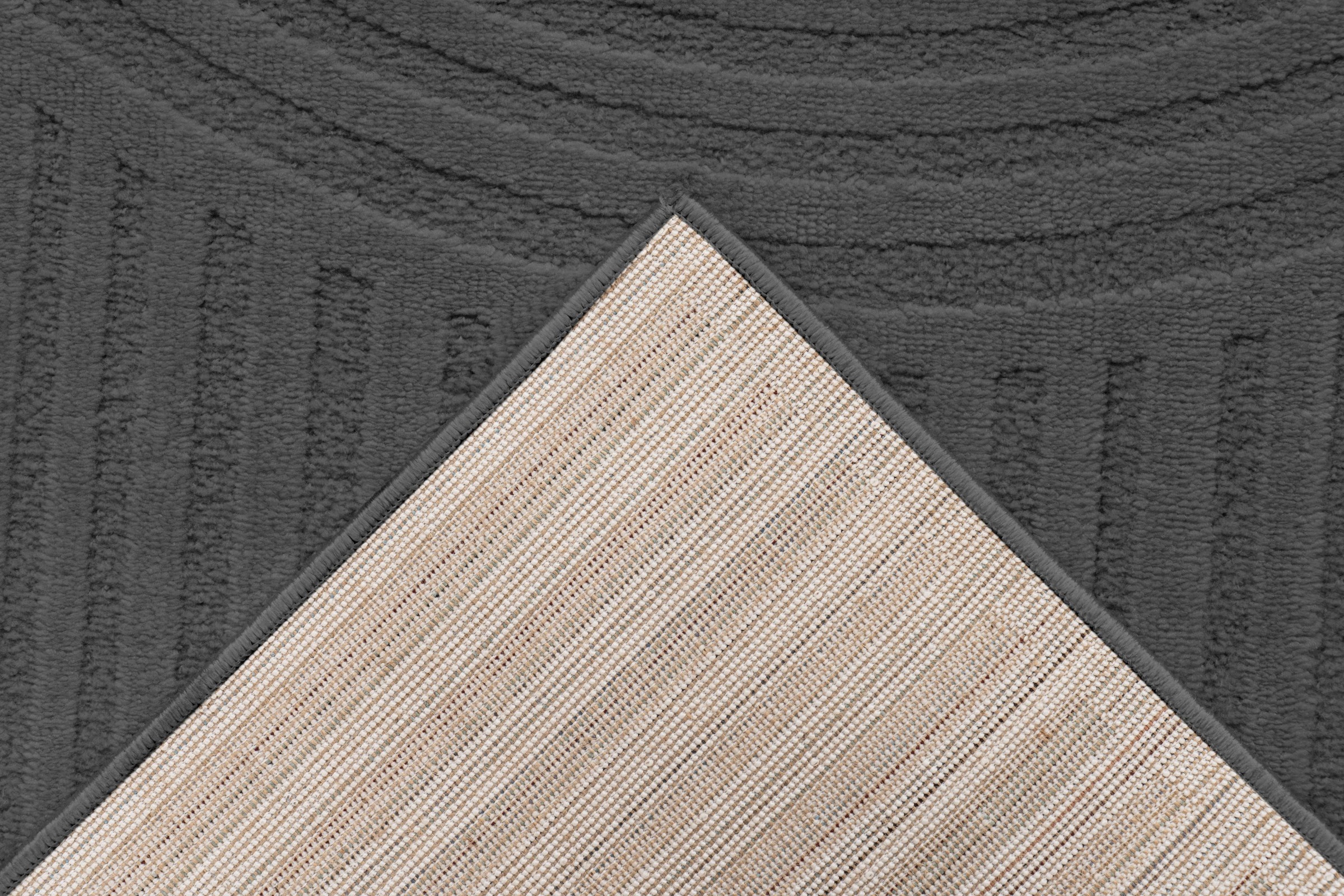 Teppich KAYOOM "Bandito 325", dunkelgrau, B:80cm H:11mm L:150cm, Polyester, Teppiche, Teppich, modernes Design, Kurzflor, Wohnzimmer 3