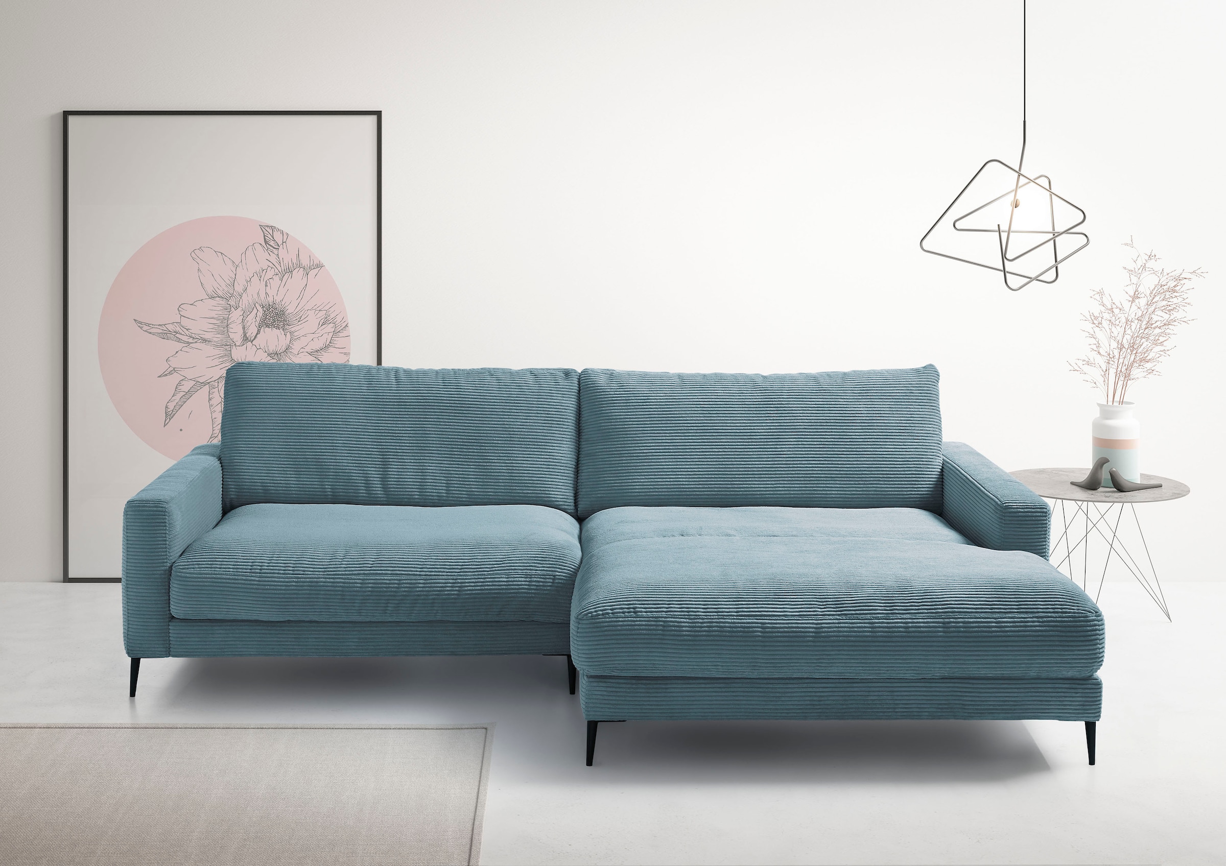 Home affaire Ecksofa "Downtown, B/T/H: 272/190/84 cm L-Form" weicher Sitzko günstig online kaufen