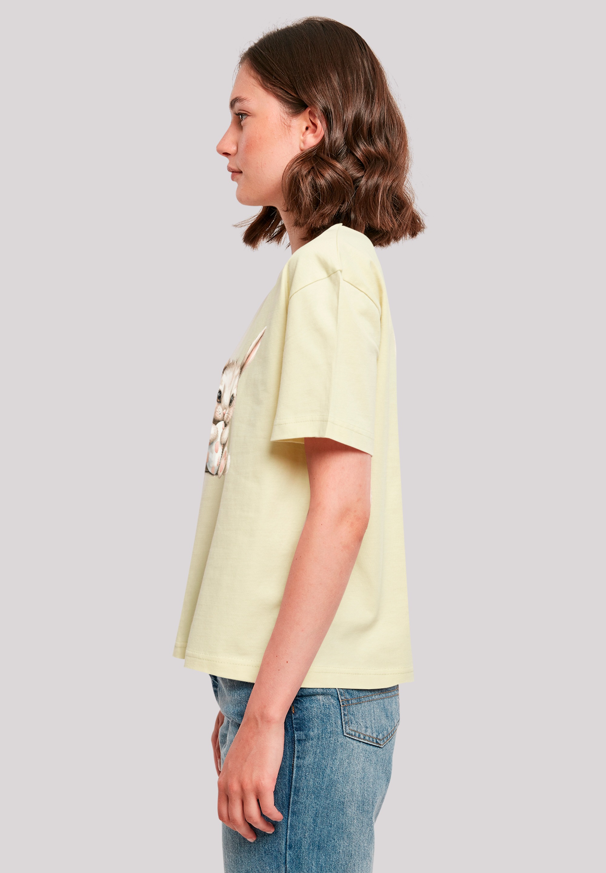 F4NT4STIC T-Shirt »Niedlicher Osterhase mit Ei«, Premium Qualität