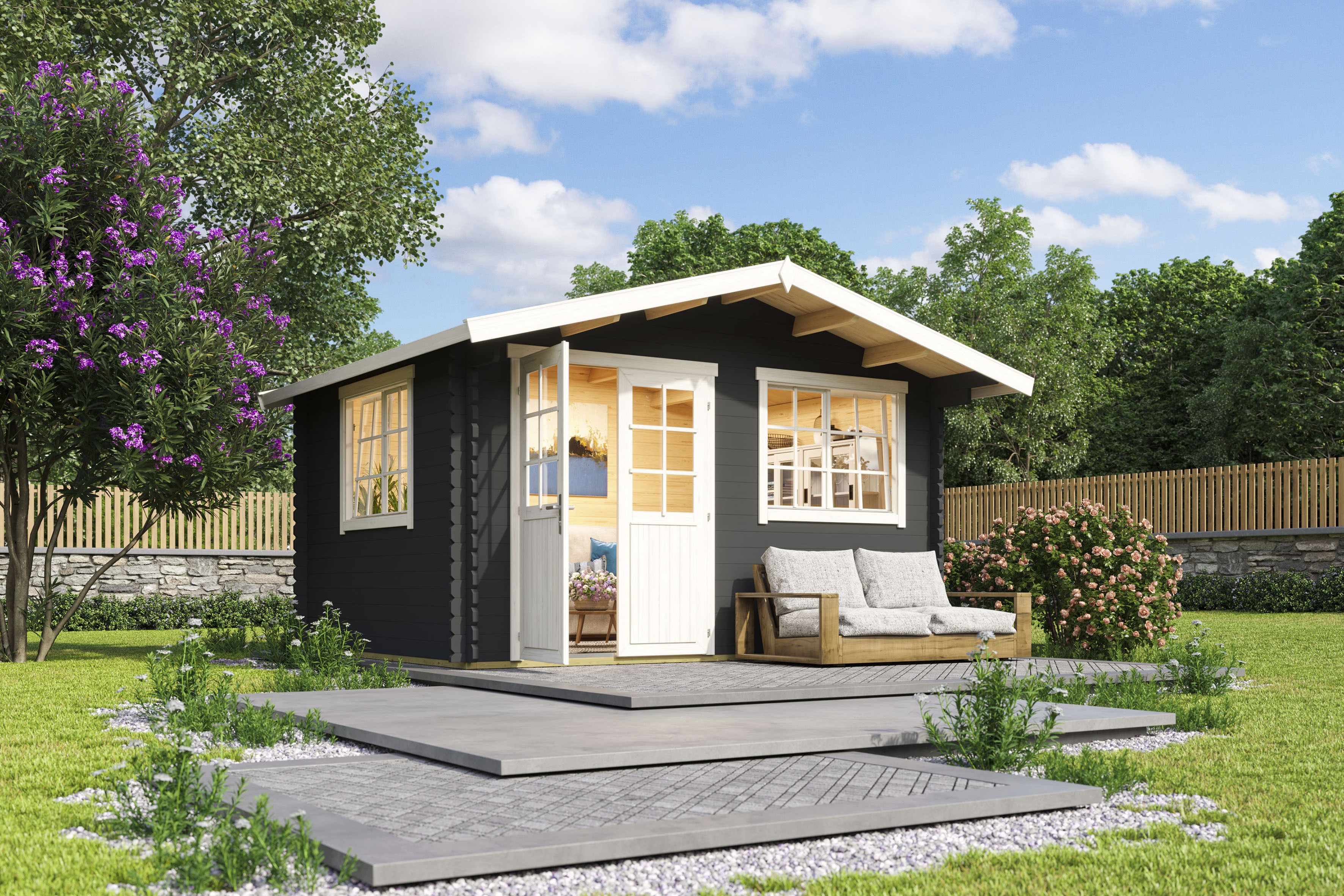LASITA MAJA "Norderney 2" Blockbohlenhaus 40 mm