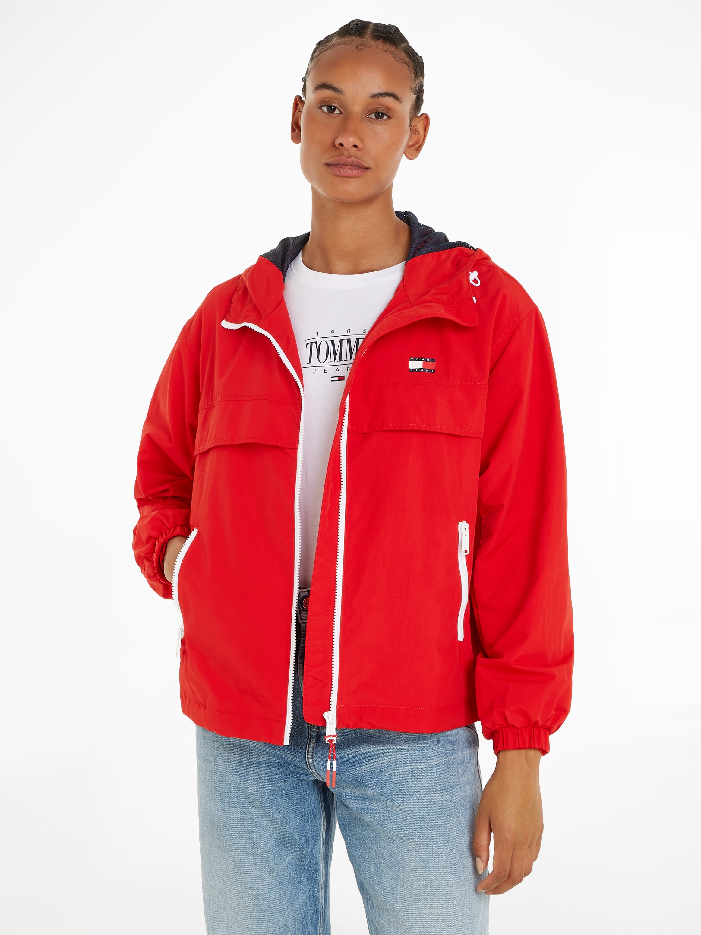 Tommy Jeans Windbreaker "TJW CHICAGO WINDBREAKER EXT", mit Kapuze, mit kont günstig online kaufen